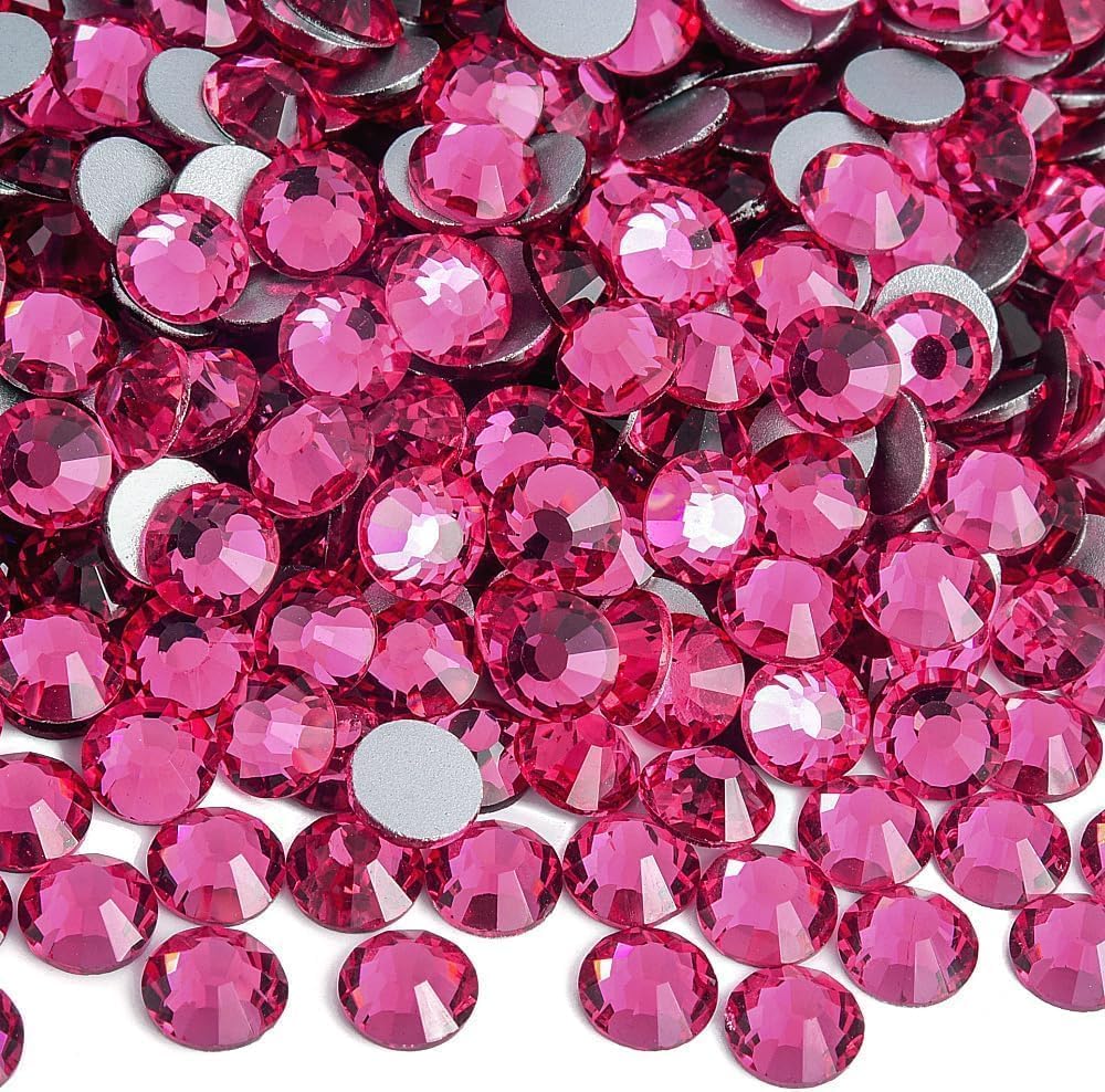 Bedazzling Gems Flatback Rhinestones for Clothes Rose SS50 144pcs