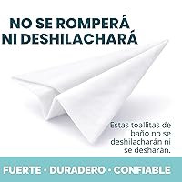 Vista 4 de Toallitas de baño extra grandes sin enjuague para adultos - 80 paños desechables para limpieza corporal para hombres, mujeres y personas mayores