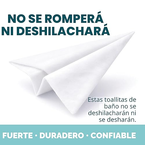 Miniatura 4 de Toallitas de baño extra grandes sin enjuague para adultos - 80 paños desechables para limpieza corporal para hombres, mujeres y personas mayores