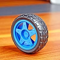 Vista 22 de 4PCS 2.559 in TT Motor Wheels Smart Car Chassis Robot Control remoto Ruedas de coche (negro)