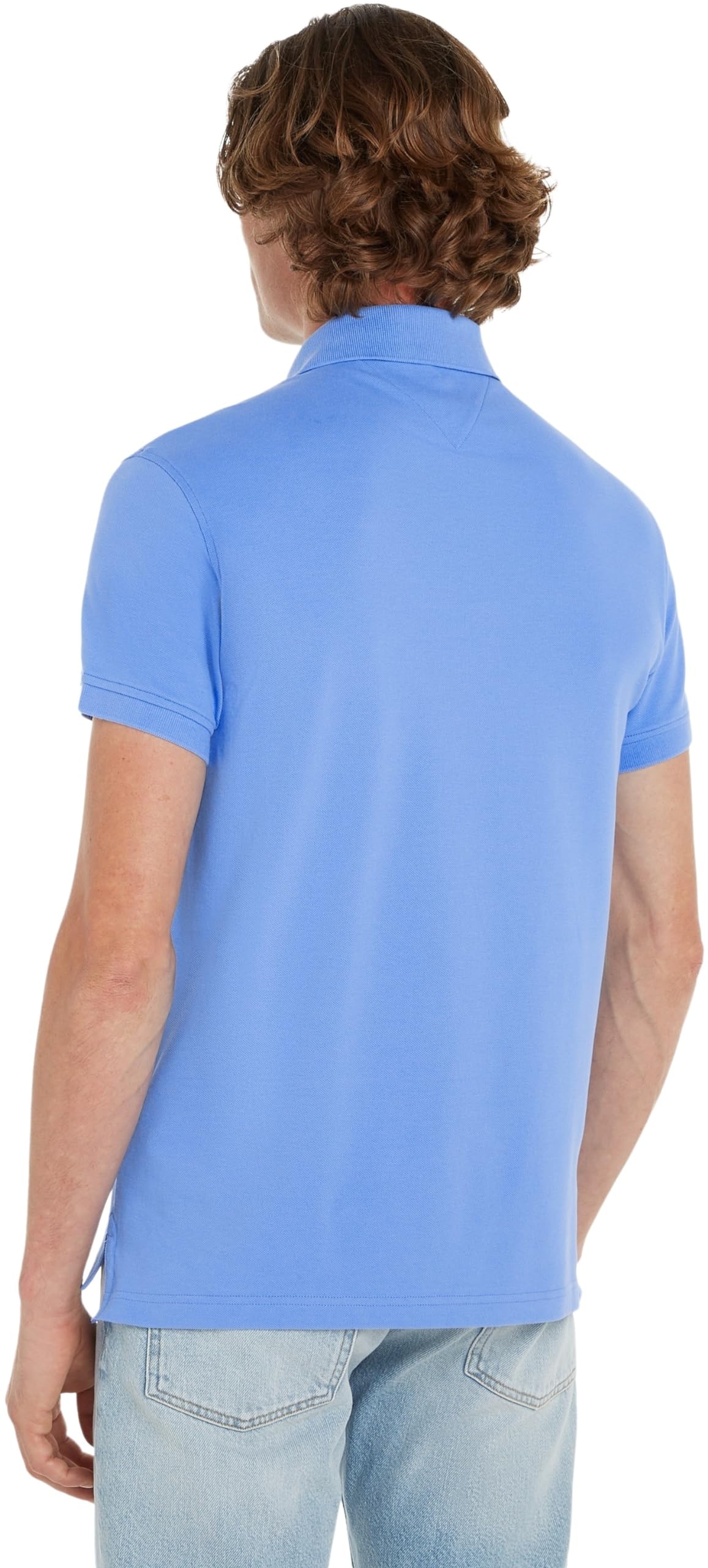 Tommy Hilfiger Herren Poloshirt Kurzarm 1985 Slim Fit, Blau (Blue Spell), L – Ansicht 2
