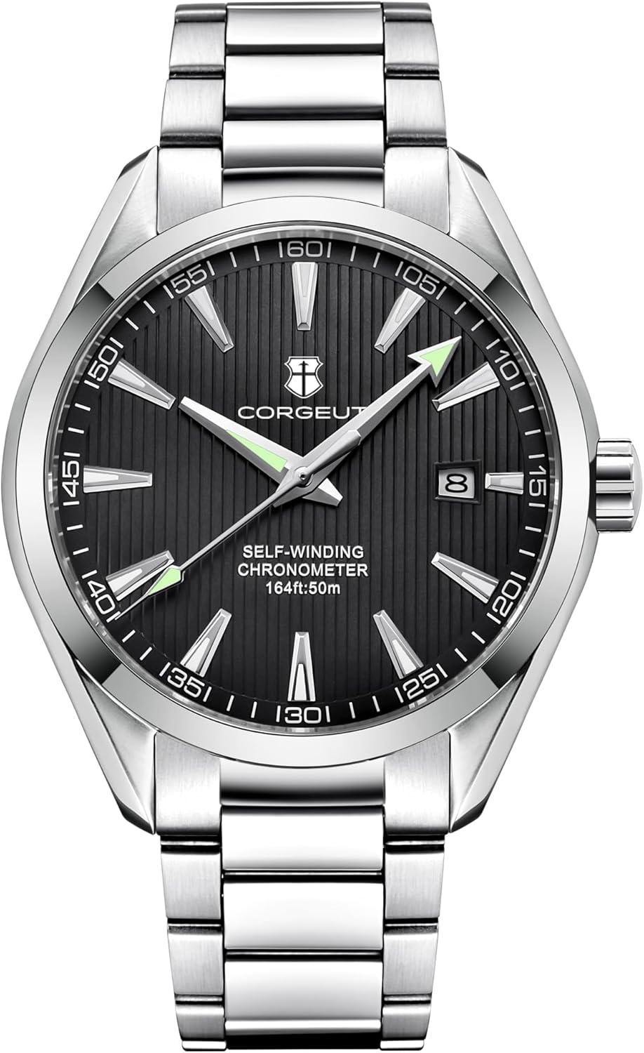 Corgeut 6010B Luxury Stainless Steel Automatic Watch for Men