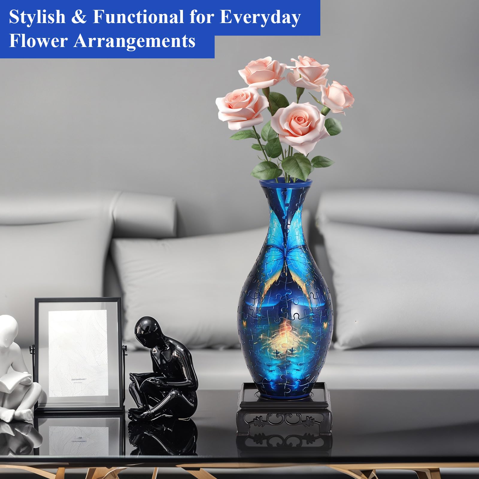 Amazon.com: wowsome 3D Puzzle Vase for Adults, Jigsaw Puzzle Vase