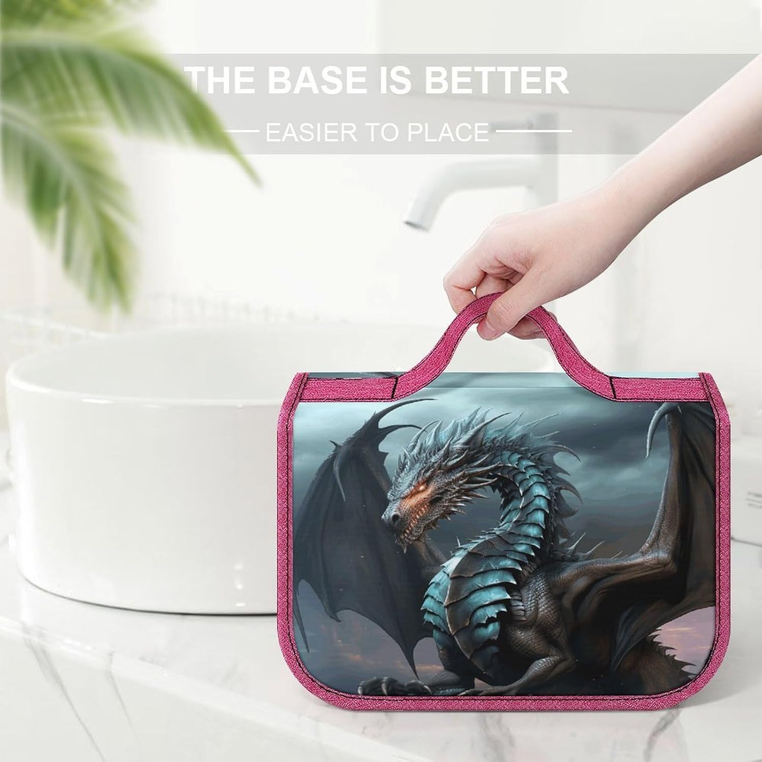 Cool Dragon Hanging Toiletry Bag Large Capacity Bathroom Storage Bag with Hanging Hook Portable Hanging Organizer Men And Women Travel Toiletries Bag image 3
