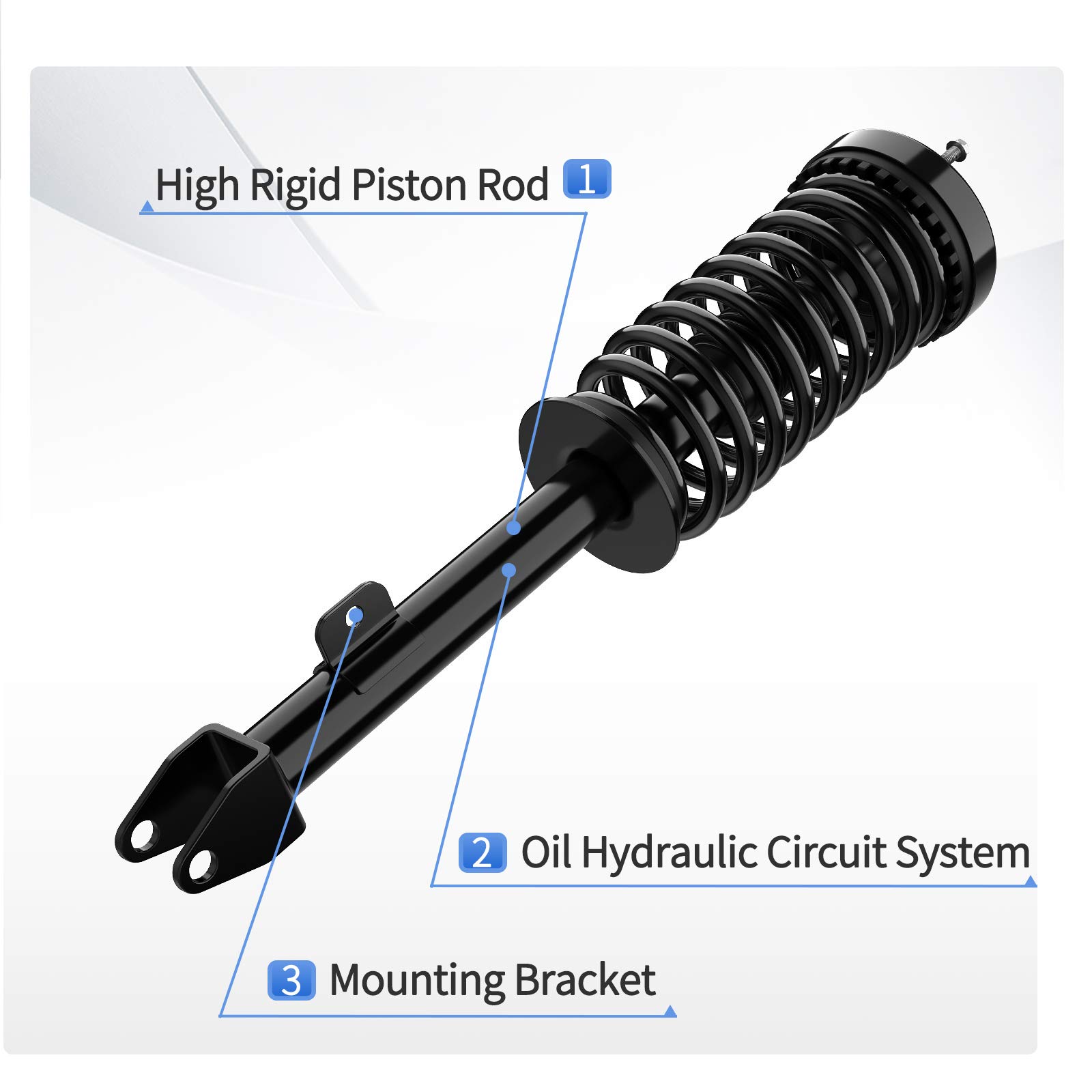YITAMOTOR Front Complete Struts Rear Shocks Suspension Compatible with 2005-2010 Chrysler 300, 2006-2010 Dodge Charger, 2005-2008 Dodge Magnum RWD