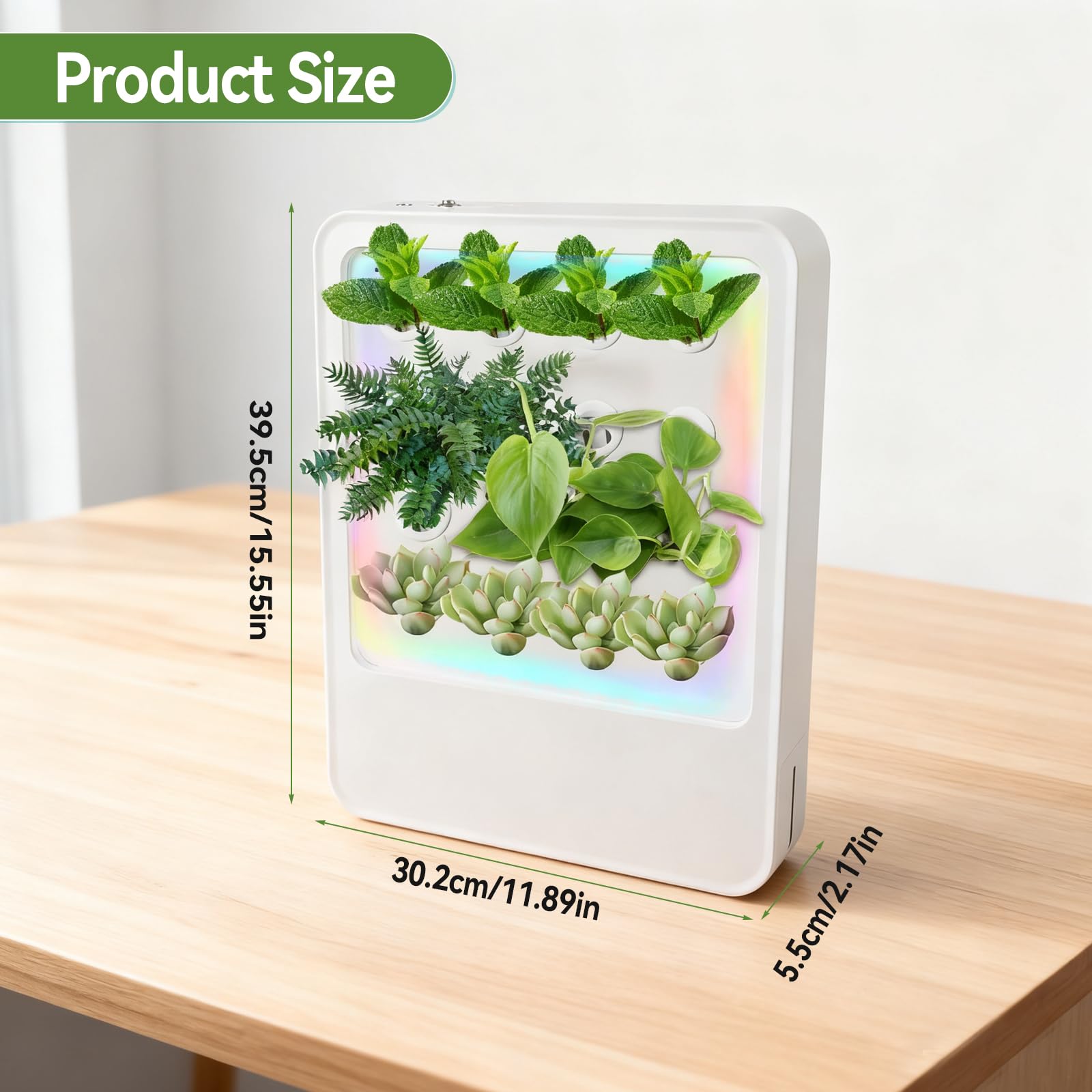 CDIYTOOL Sistema de cultivo hidropónico con luz LED de crecimiento, jardín de hierbas de 16 cápsulas, juego inteligente de germinación de plantas con riego automático, luz ajustable