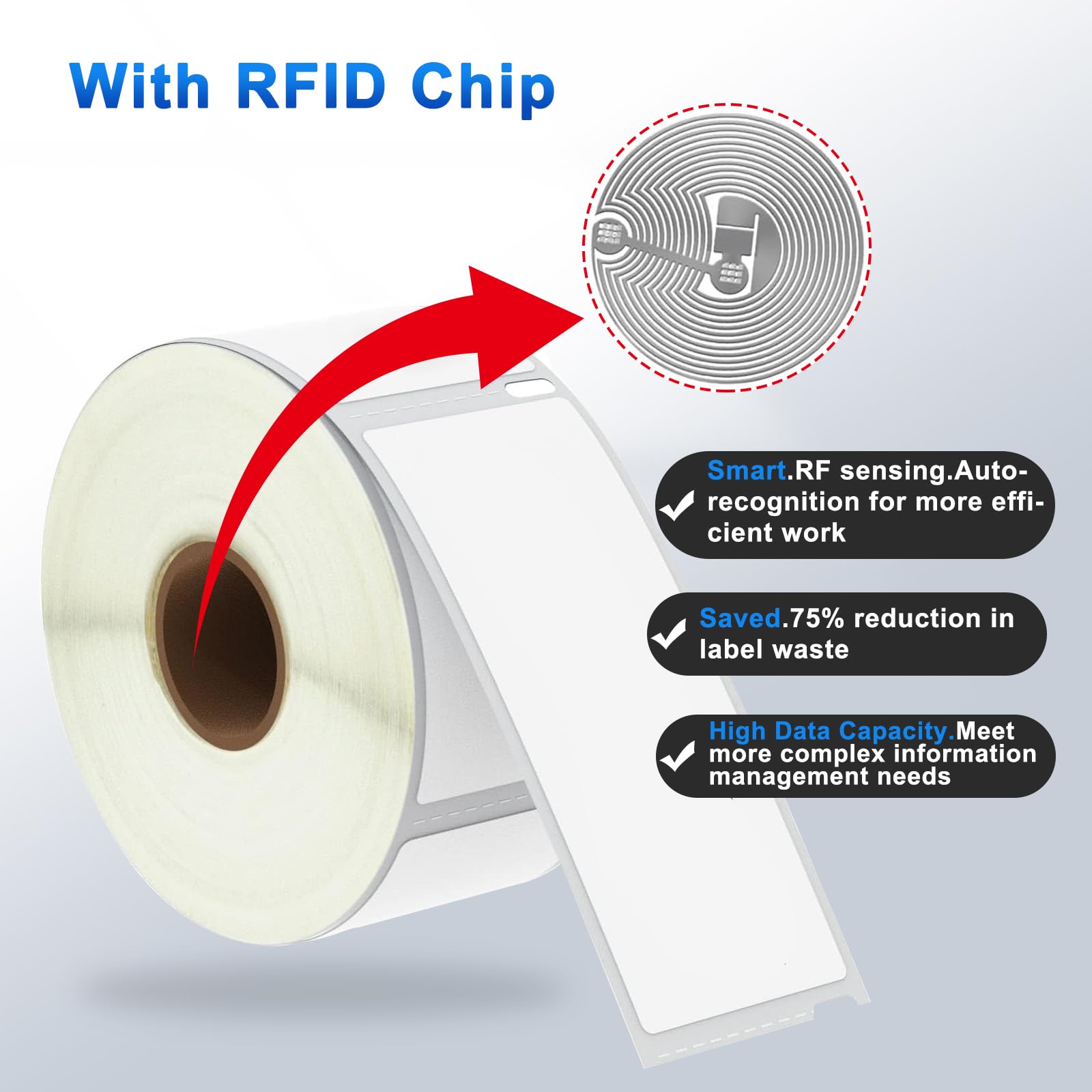 4 Rotoli da 99012 Etichette 36 mm x 89 mm per DYMO LW etichette di ritorno S072240 compatibile per DYMO Labelwriter 550 5XL Labelwriter 450 4XL