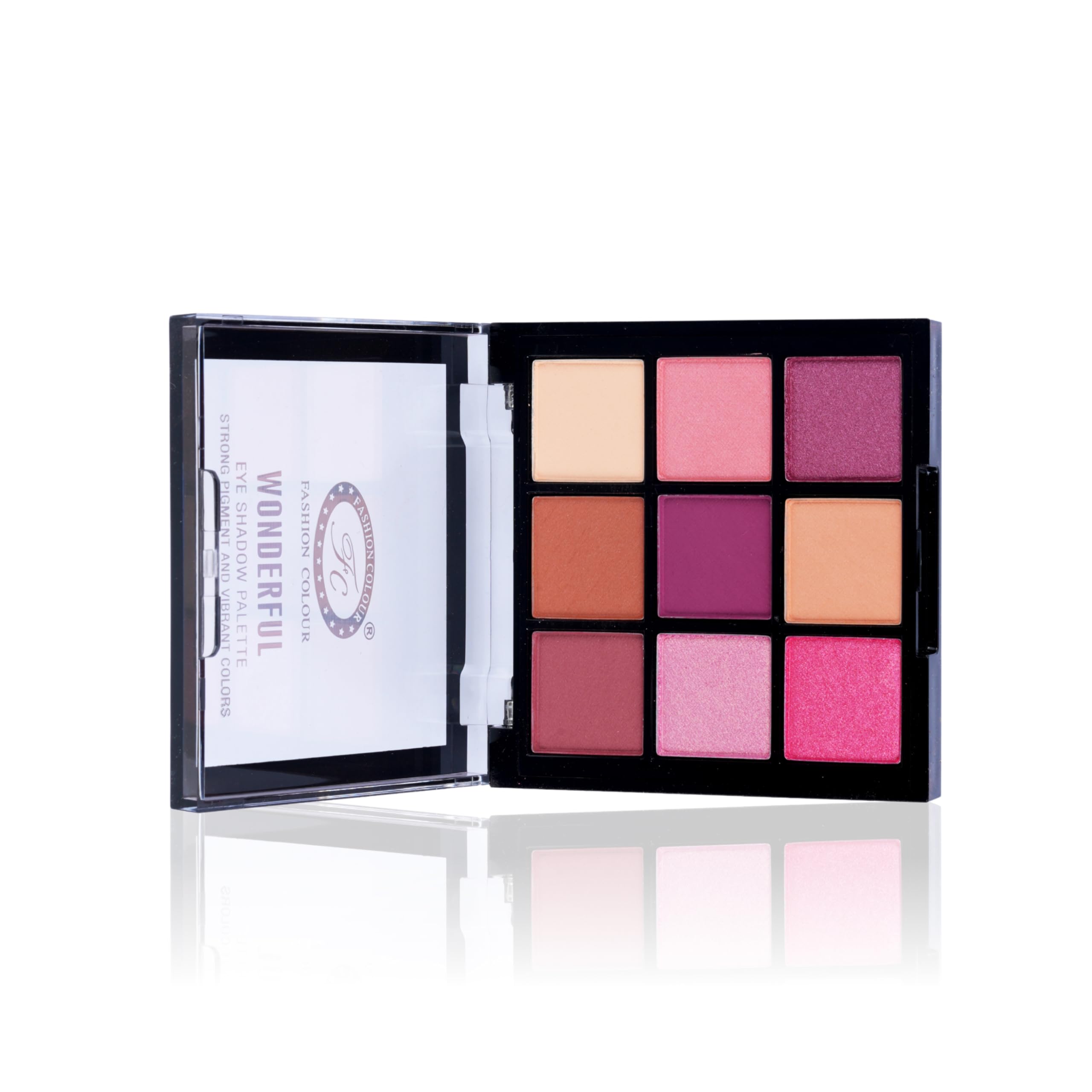 Fashion Colour Wonderful 9 Pigmented Colors Eyeshadow Palette | Long Wearing And Easily Blendable | Eye Makeup Palette Matte, Shimmery And Metallic Finish | (Multicolor-02)-image-39