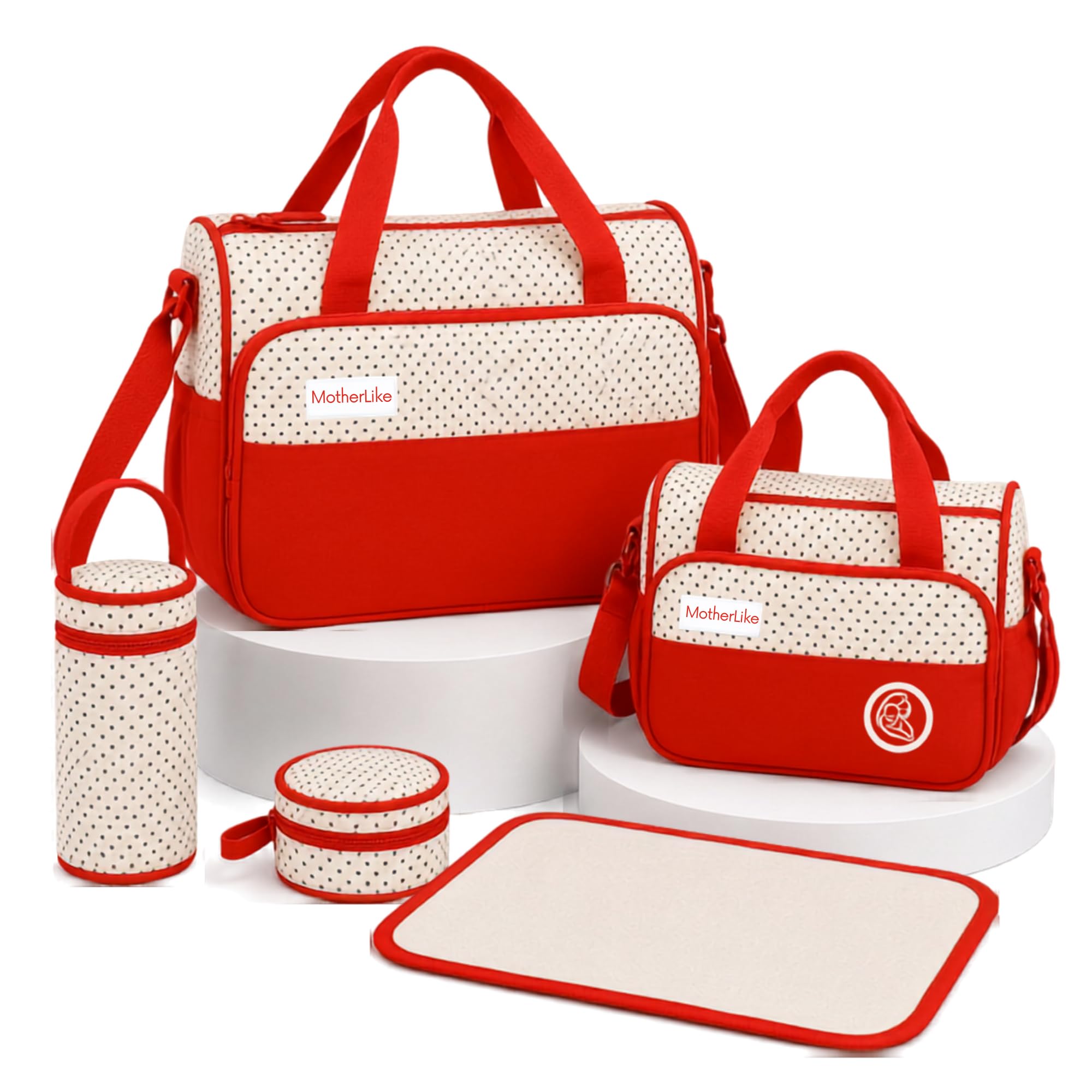 MotherLike Mini Diaper Bag Set for Mothers for Travel - Diaper Tote Bag Set - Stylish Maternity Bag-image-38