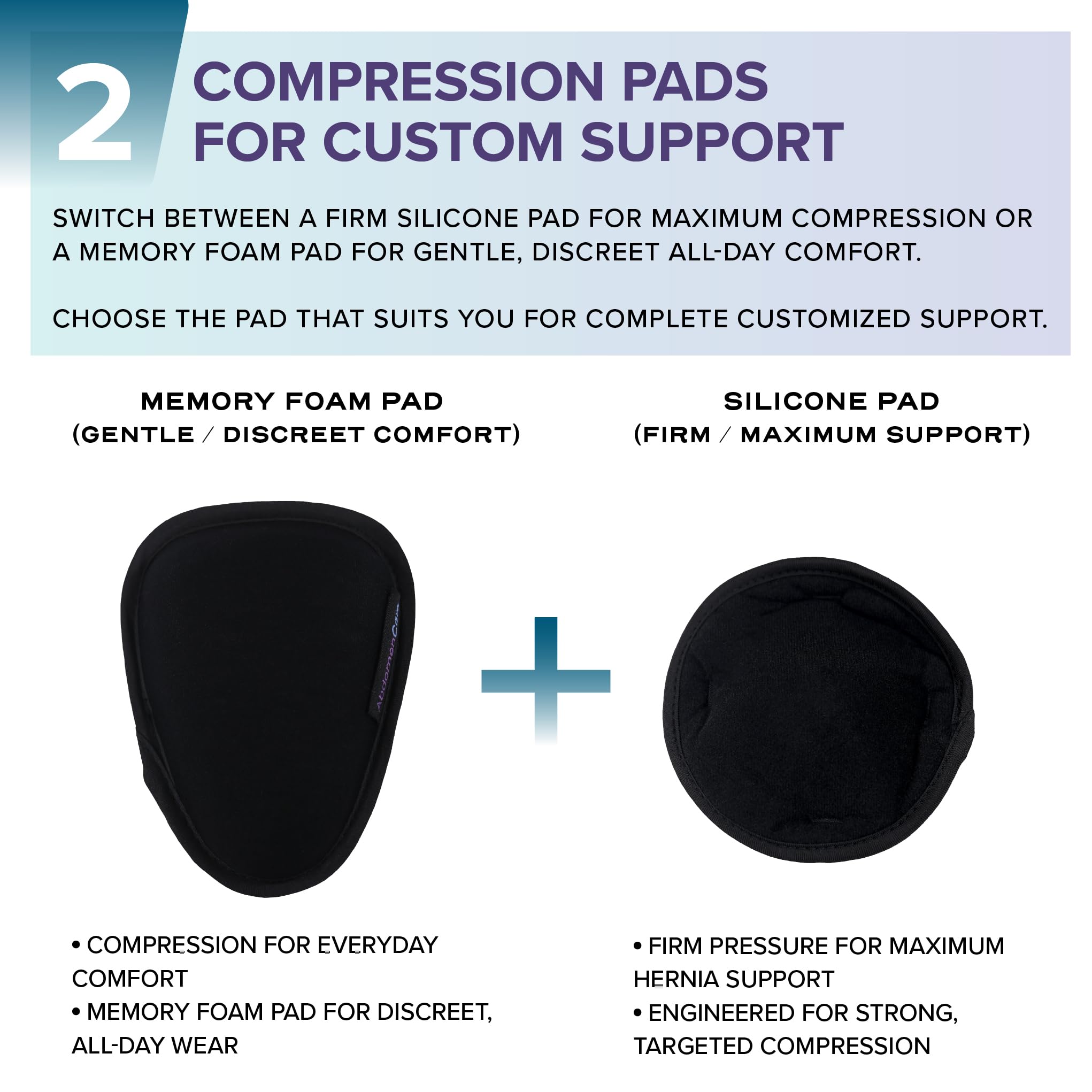 Abdomencare Umbilical Hernia Belt for Men and Women | Abdominal Hernia Belt for Women & Men with 2 Unique Compression Pads | Belly Button Umbilical Hernia Belts for Men | Hernia Support Binder | XXL/2XL