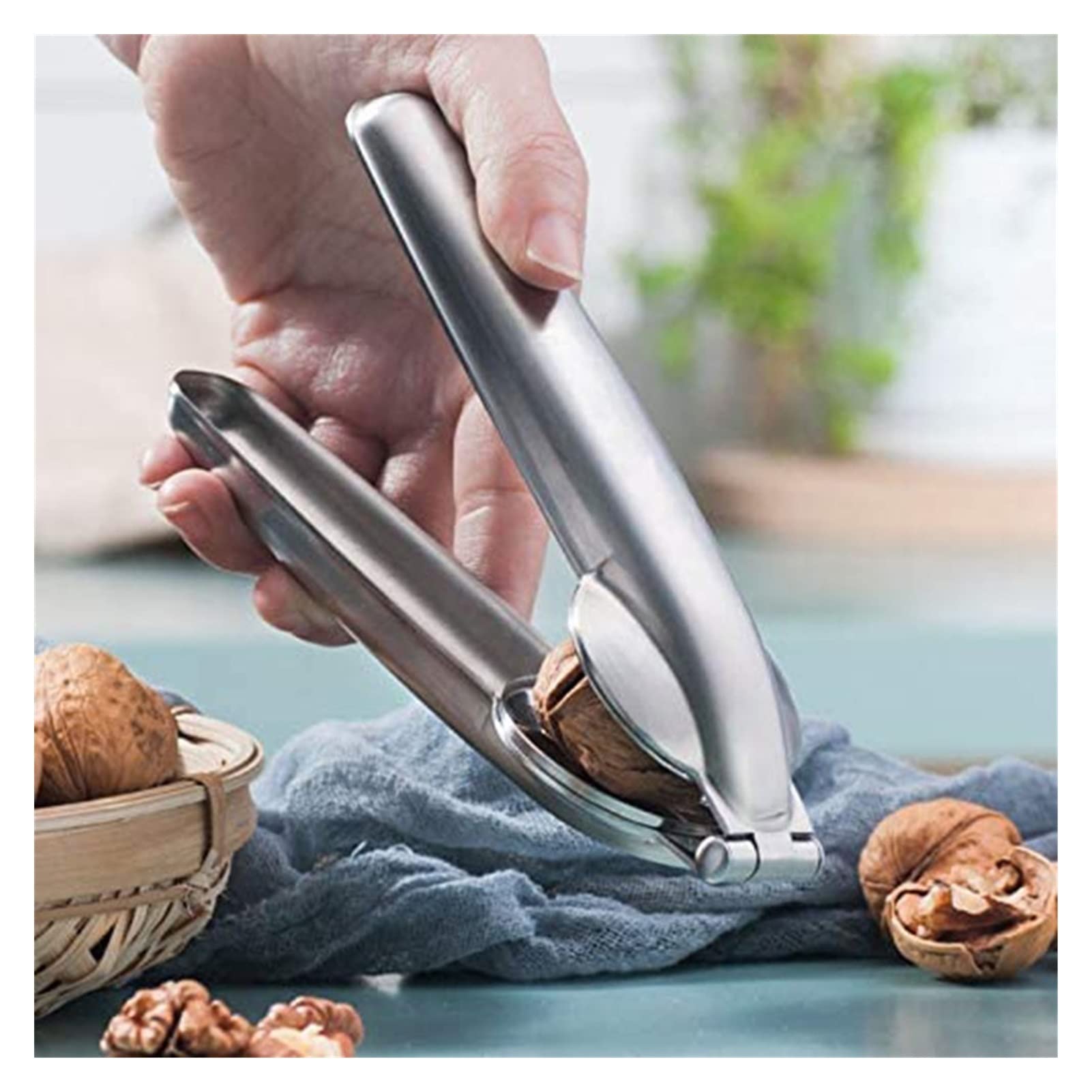 Clip Schiaccianoci, Schiaccianoci Taglierina dadi in acciaio inossidabile Castagne clip clip in noce Pinze dado Apriscatole in metallo Number cracker Shell Shelling Shelling Gadget Gadget Accessori Ap