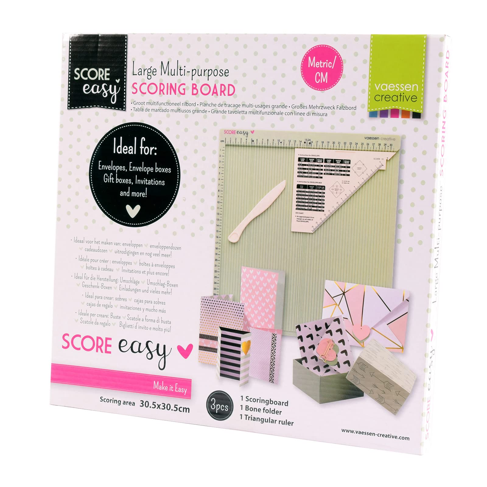 Vaessen Creative Score Easy Großes Mehrzweck Falzbrett Cm Minze & Papierschneider Mit Falzbrett 15x30,5cm Minze