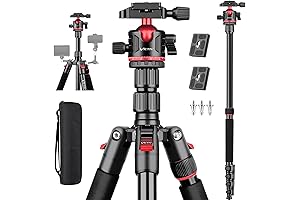 VICITV 78" Tripod, DSLR Camera Tripod, Aluminum Tripod & Monopod for Photography and Travel