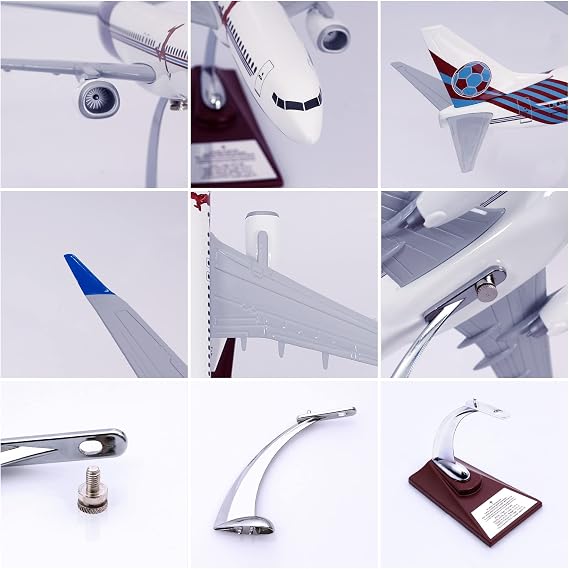 ZekUpp - Maket Uçak Boeing 737-800 1/100 - BORDO MAVİ TARAFTAR, Özel Tasarım Model Uçak (ZU-UCK0077)
