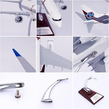 ZekUpp - Maket Uçak Boeing 737-800 1/100 - BORDO MAVİ TARAFTAR, Özel Tasarım Model Uçak (ZU-UCK0077)