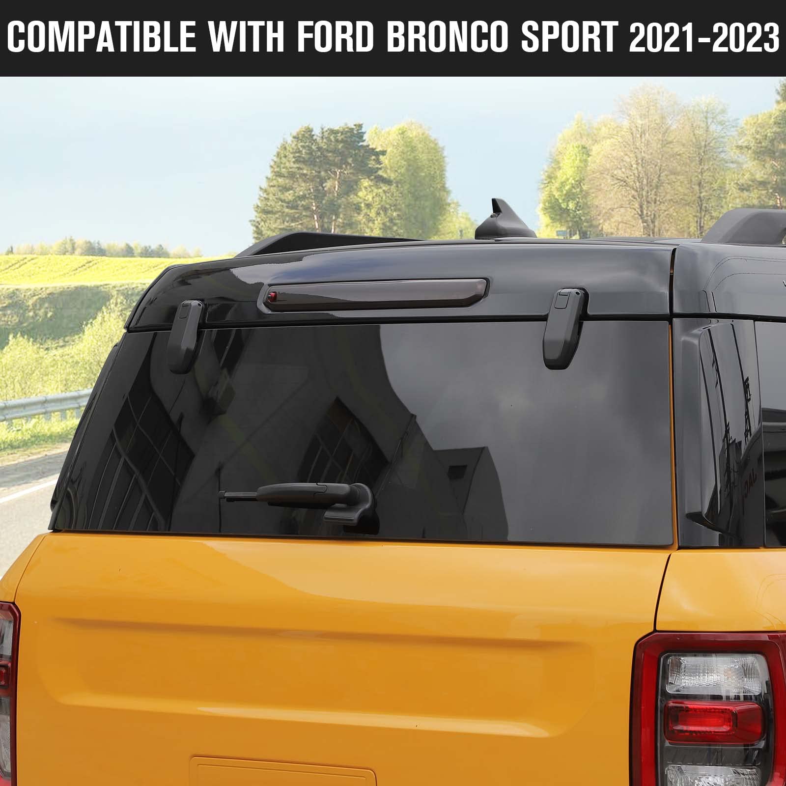 Jimen Compatible with Ford Bronco Sport 2021-2023, 3rd Brake Light High Mount Stop Light Cover Trim