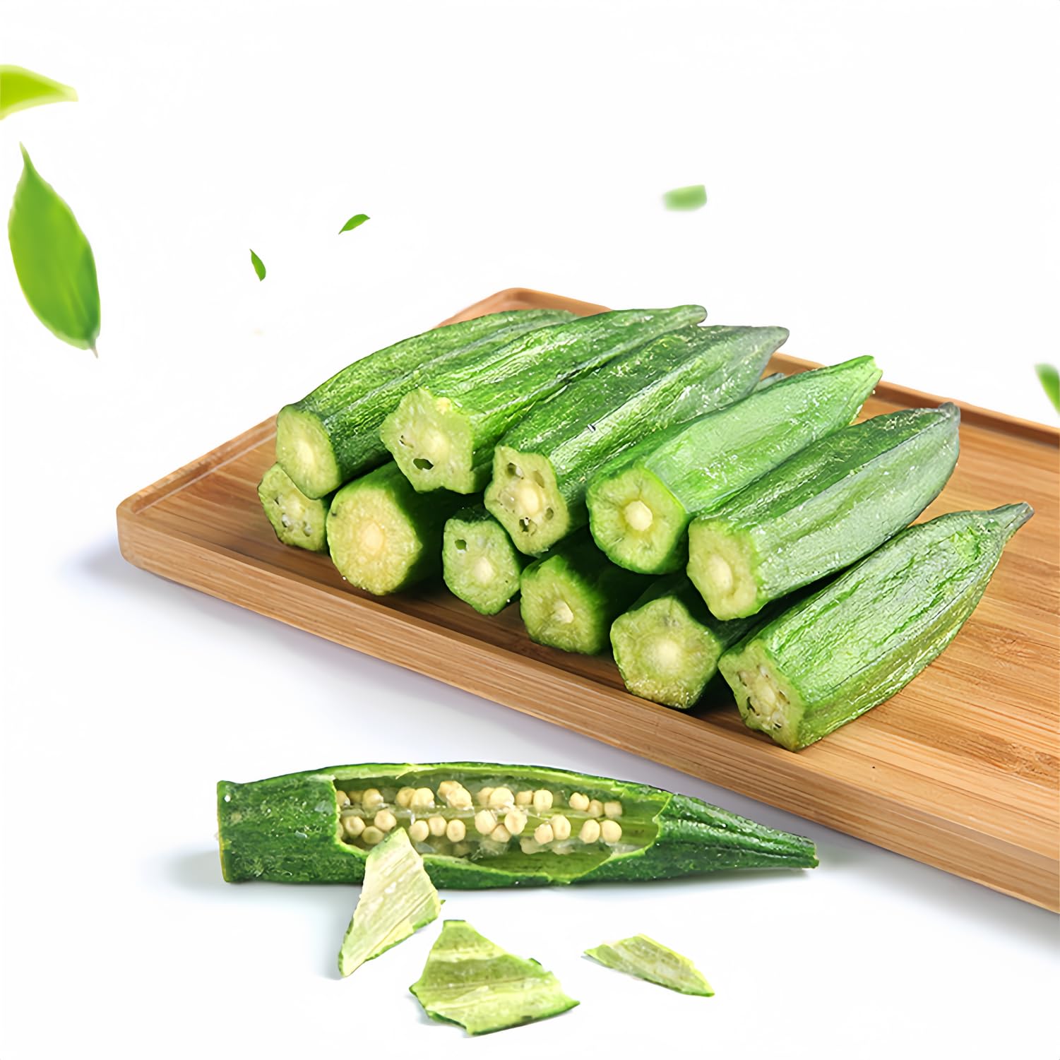 WSYLS Okra Crisp (50 g) – Naturale, vegetariano, perfetto per l'ufficio, i viaggi e come contorno o spuntino.stile cinese