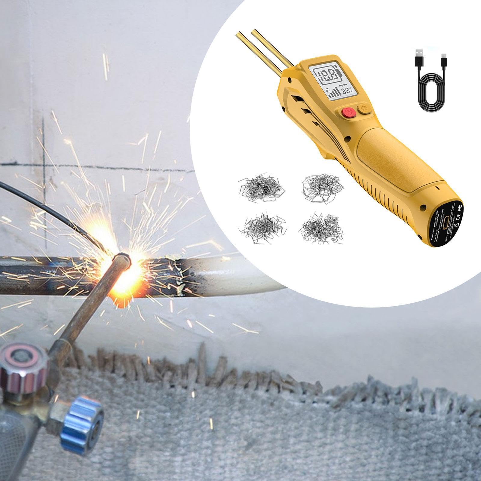 MYCENSE Pp Welder Hot Stapler Welding Machine Professional 5V Input Voltage Cordless Welding Equipment Handheld Pp Repair, Yellow
