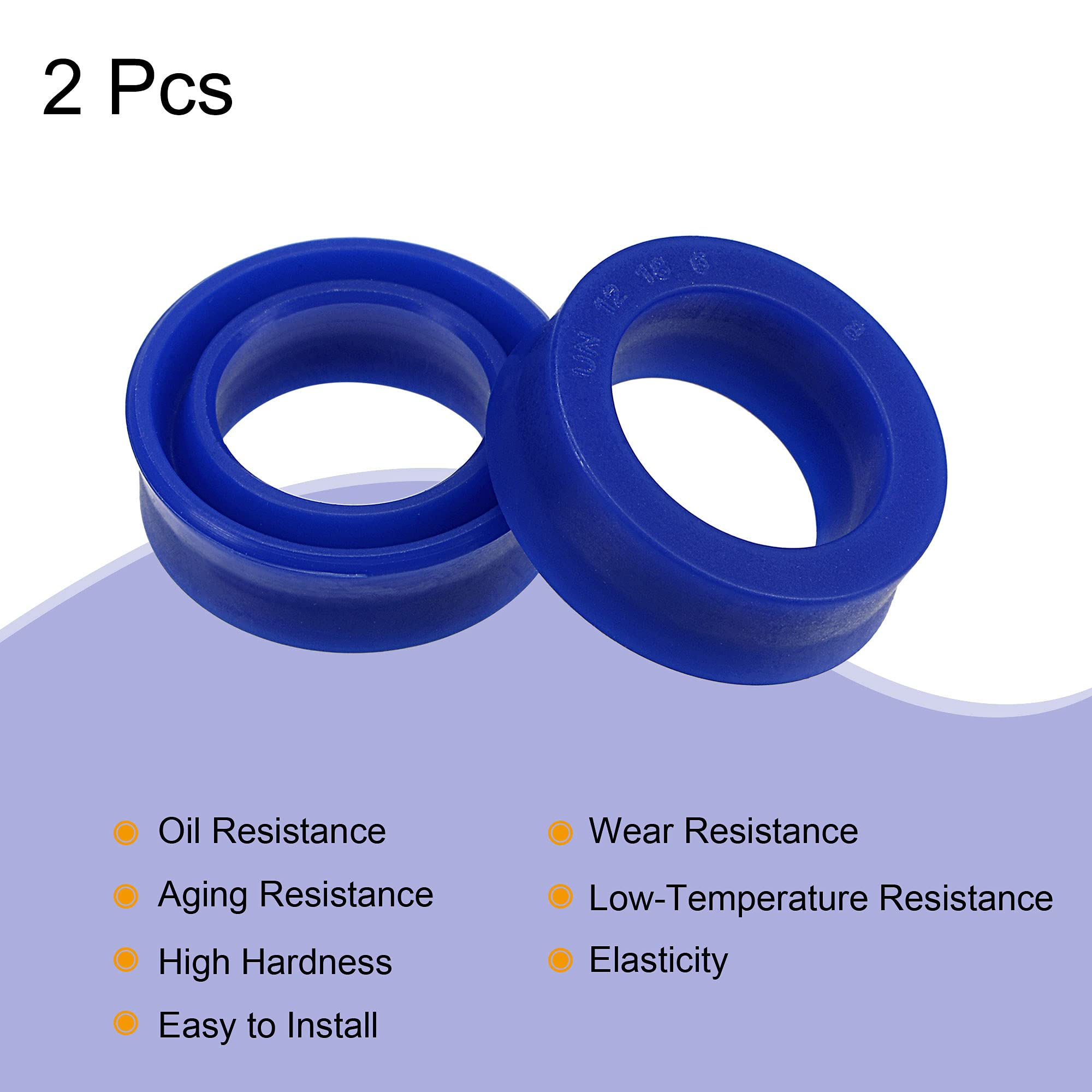 Sourcing Map UHS-Wellendichtring 31,5x41,5x6mm - PU Dichtung Blau 2er Pack