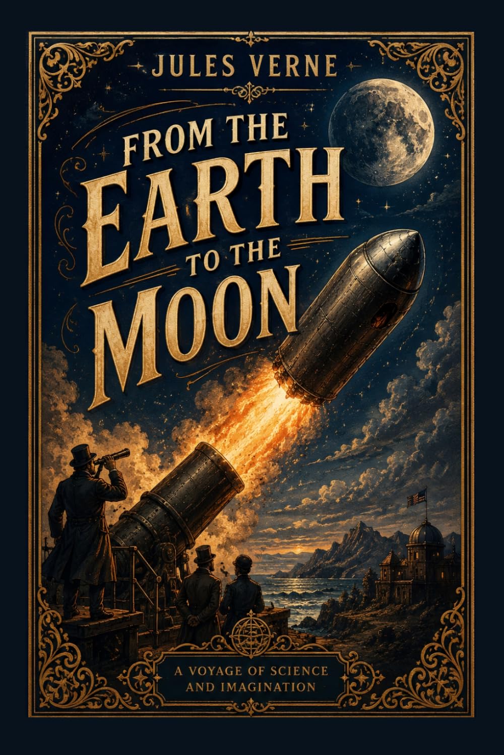 From the Earth to the Moon: Jules Verne's Classic Science Fiction Adventure of Space Exploration and Human Ingenuity