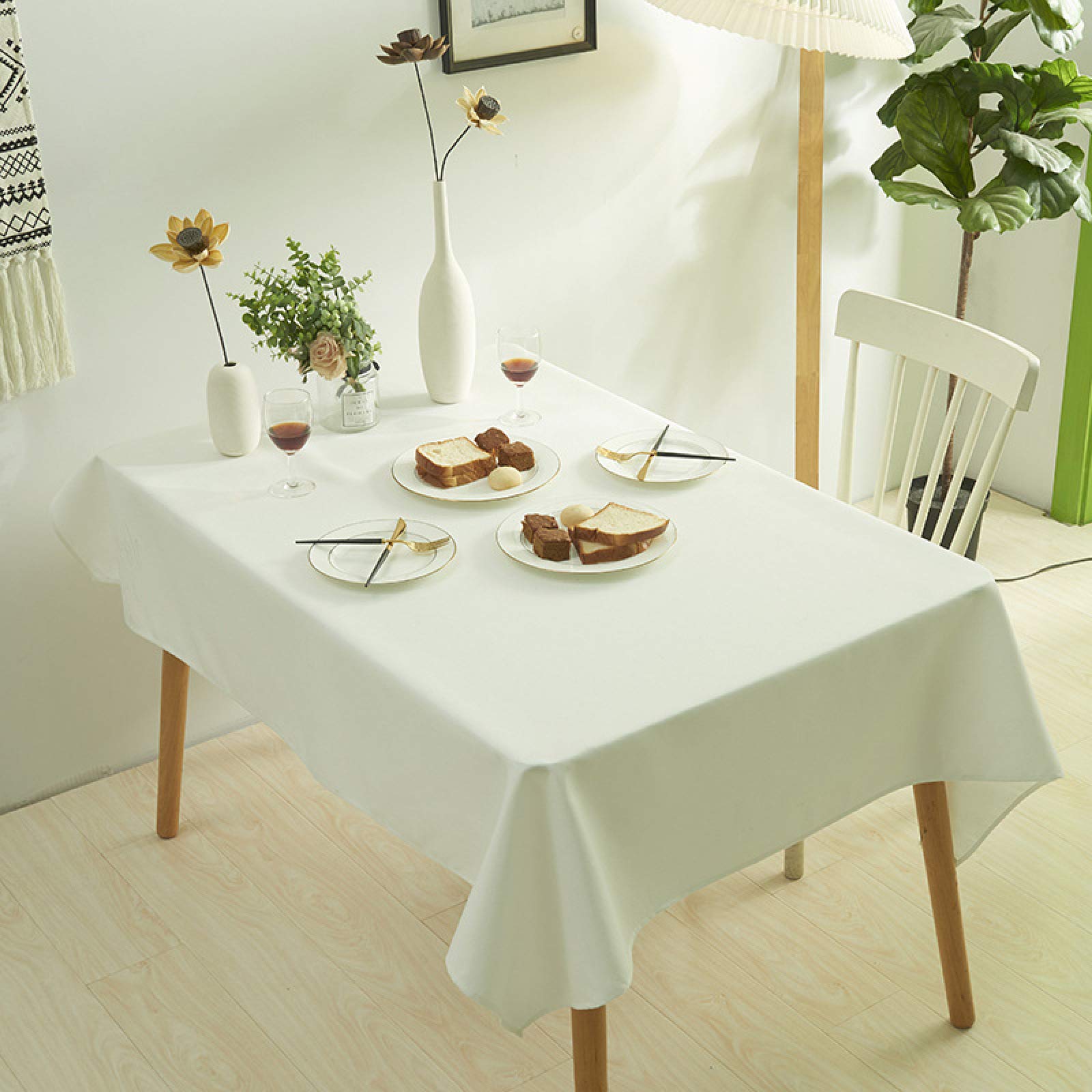Mantel impermeable amarillo 120 x 120 cm, funda impermeable para banquetes, fiestas y eventos, mantel antimanchas, para uso interior y exterior