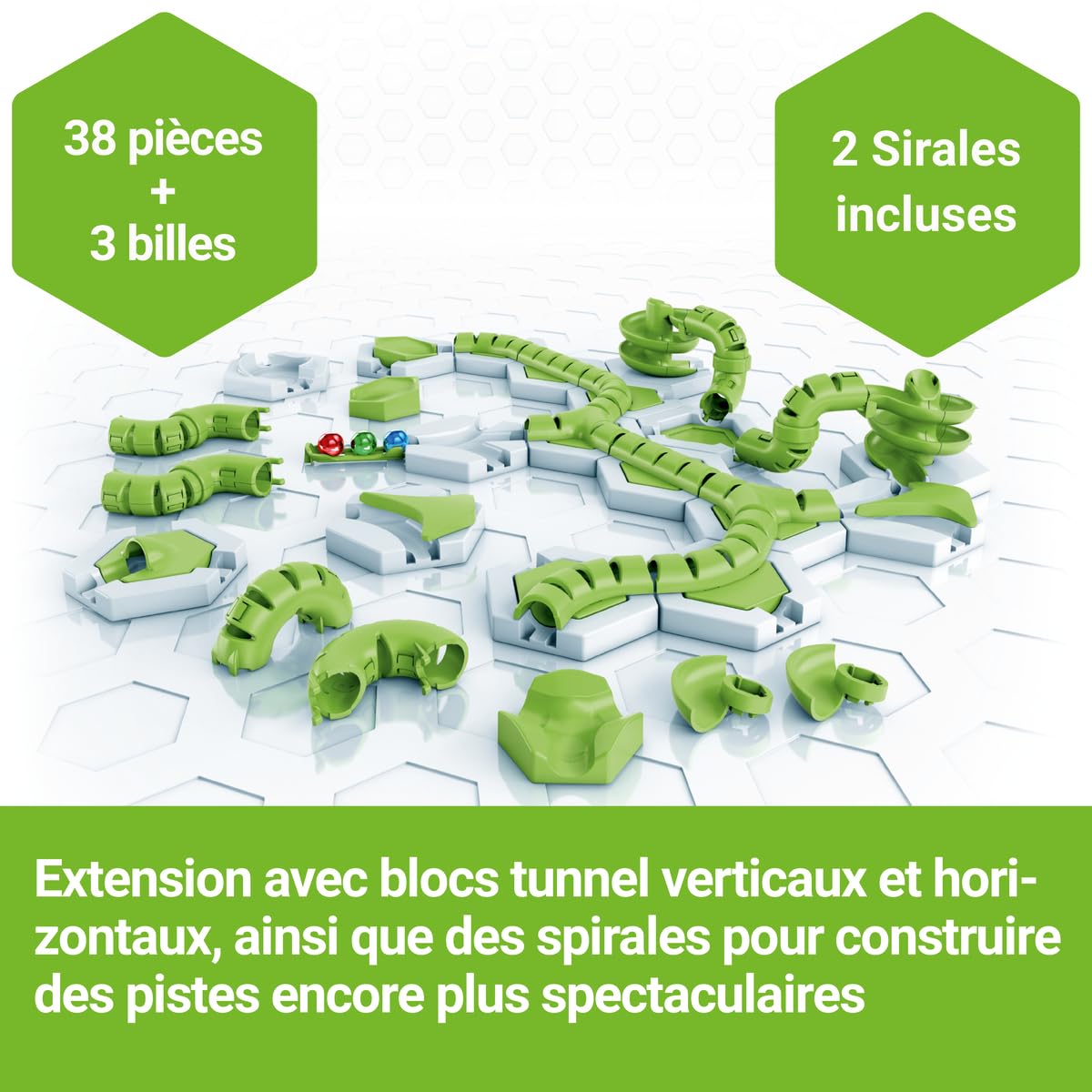 Ravensburger - GraviTrax - Set d'extension Twirl 42 pièces - Circuit de Billes - Jeu de Construction créatif - Parcours de Billes à Construire - Dès 8 Ans - Version française - 22435