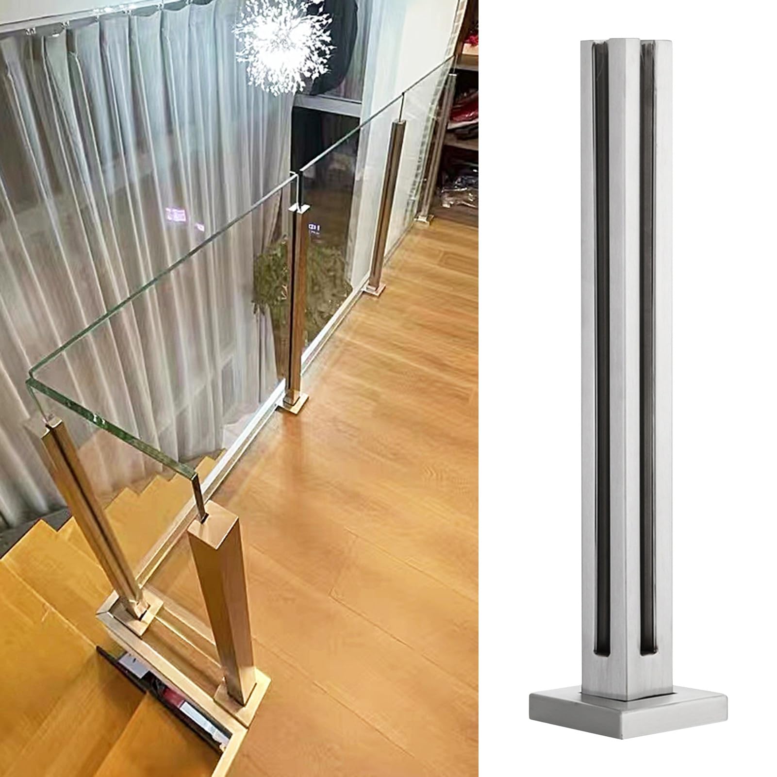 Poteau de garde-corps en verre robuste pour éliminer le risque de chute sur balcon - 6