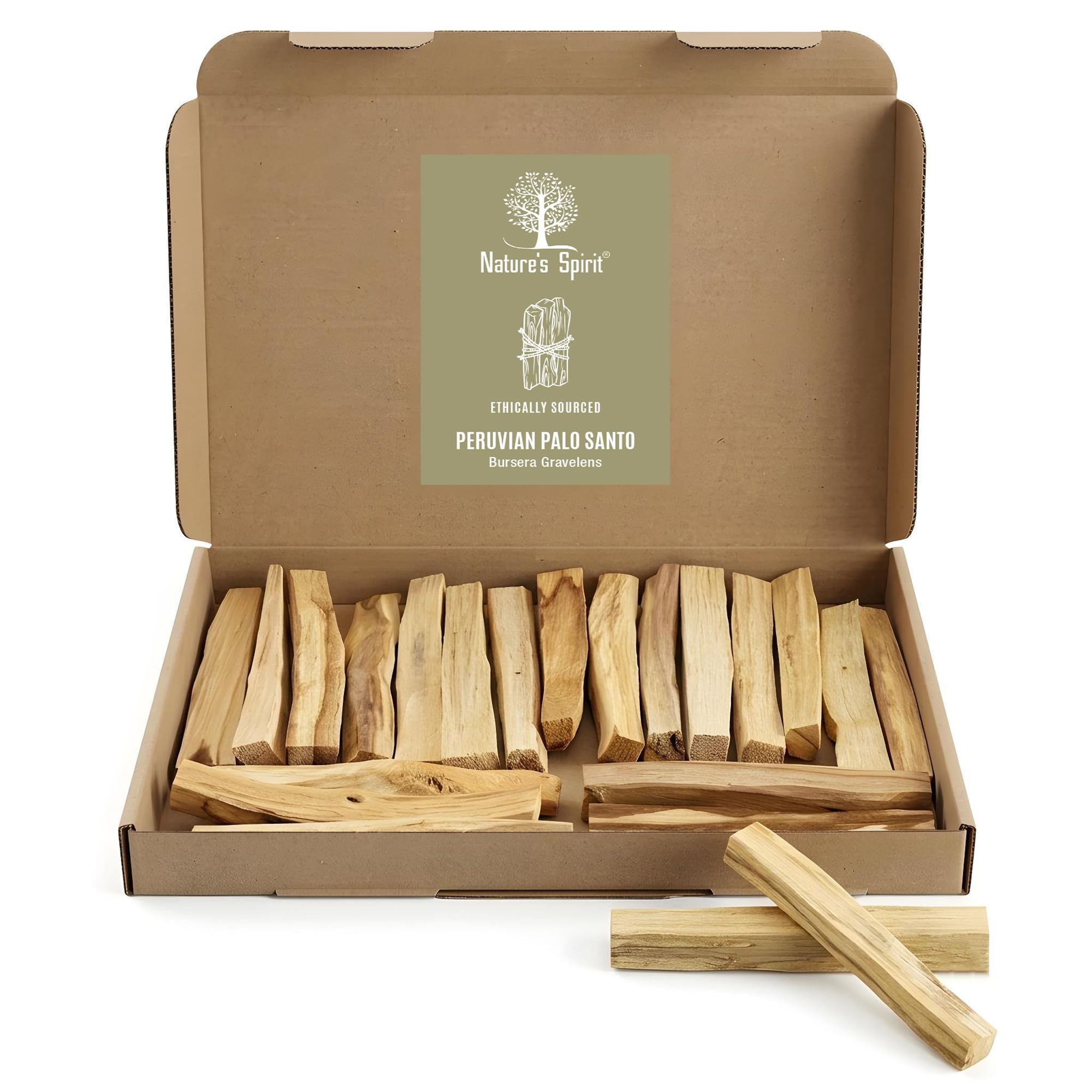 Nature's Spirit Palo Santo Wood Incense Sticks .Spiritual Wellness, Cleansing Smudging Meditation Yoga Clean Negative Energy Stress relief Aromatherapy Wild-Harvested Ethically sourced Holy Wood (15)