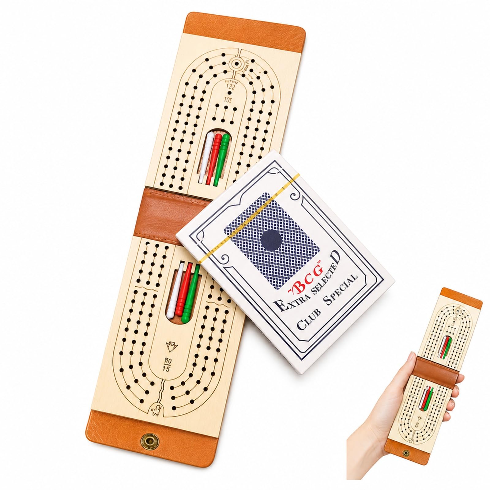 Cribbage Board, Game Night and Travel Scrabble Board Game UK, Family Game Nights and Travel Entertainment, Complete Cribbage Board Game Set for Social Gatherings and Solo Play