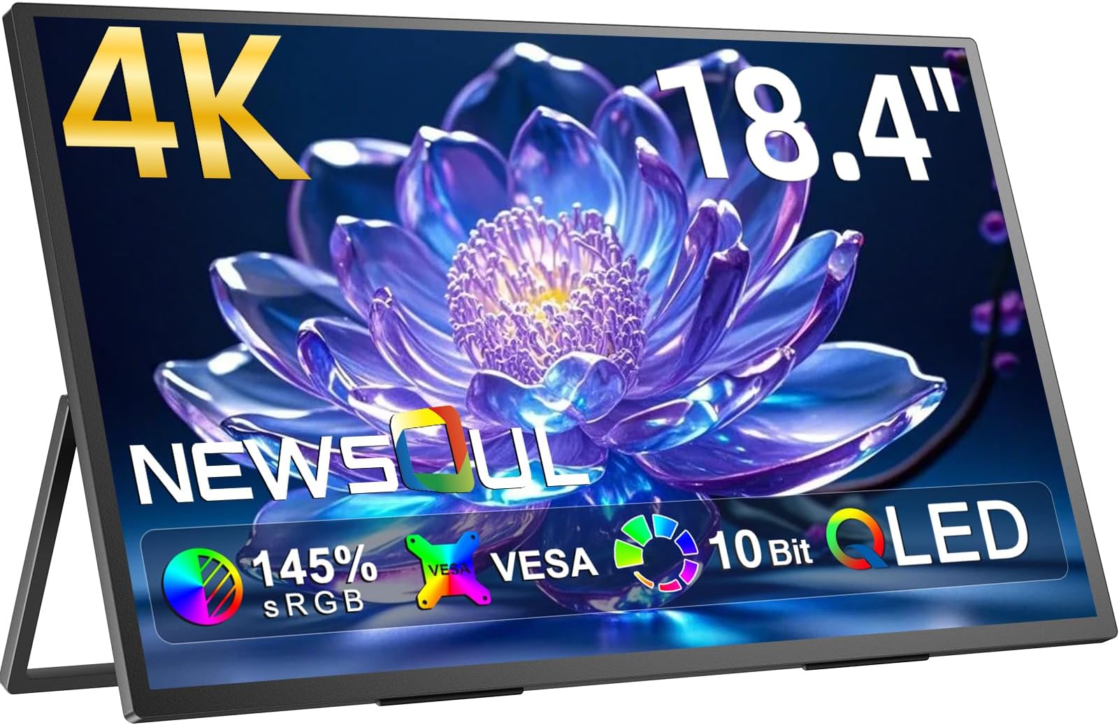 Newsoul Portable Monitor 4K, 18.4'' 145% sRGB QLED: image 1 of 8