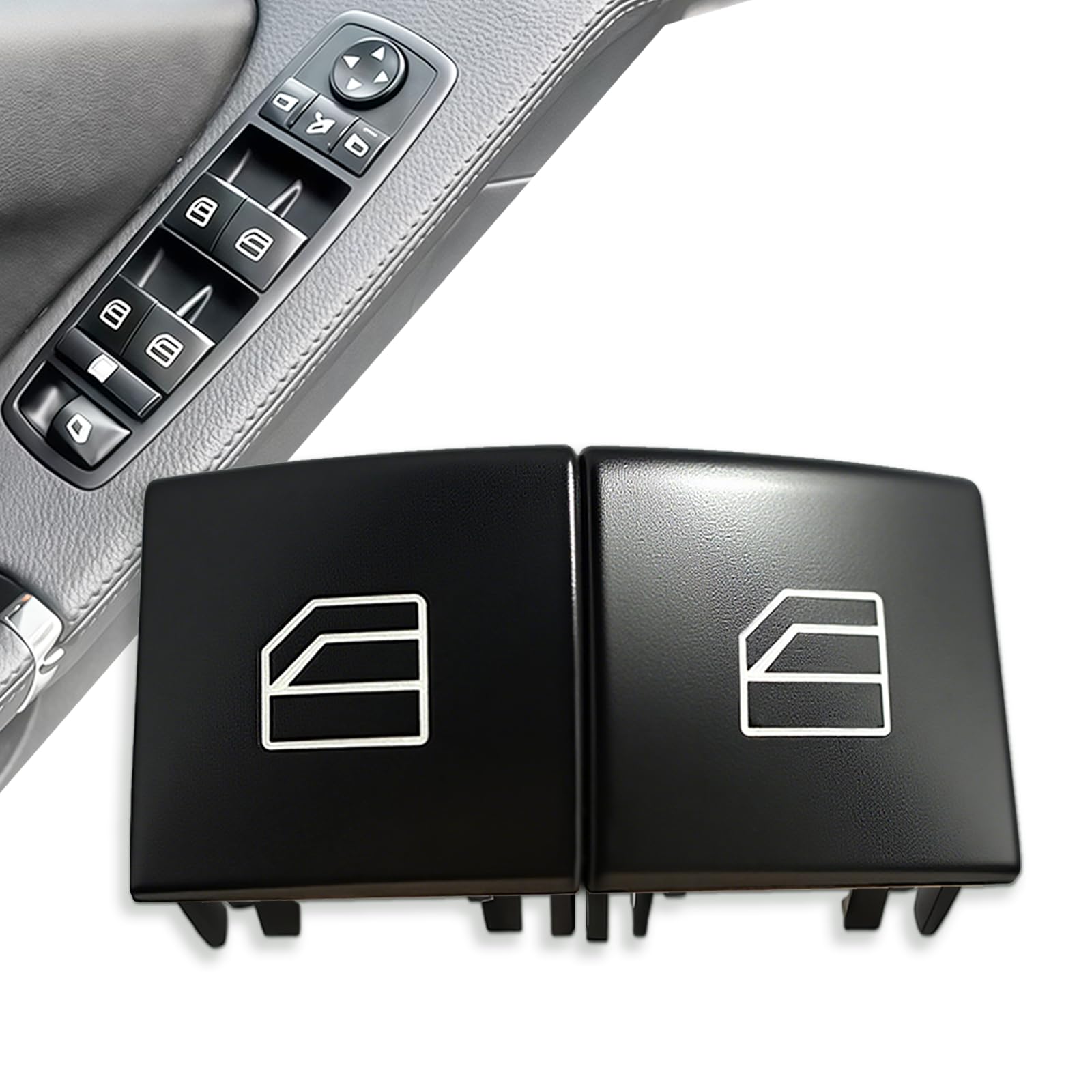 Interruttore Alzacristalli Pulsantiera per Benz W169-2er Interruttore Alzacristalli Sostituzione Copertura Pulsante Alzacristalli Adatto per Benz Mercedes Classe A W169 Classe B W245 ML W164 R W251 GL