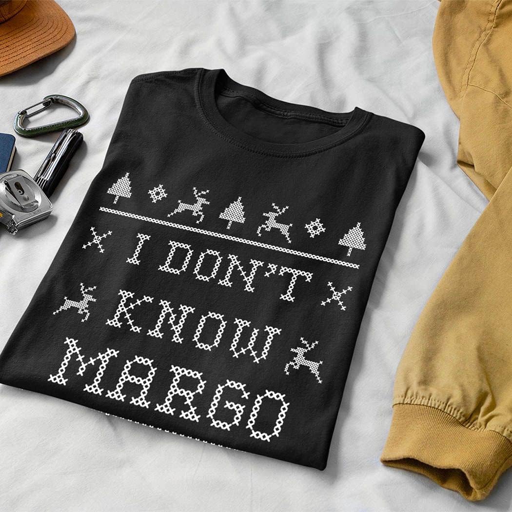 I Don't Know Margo Christmas T-Shirt for Men - Funny Ugly Costumes | Cool Graphic Tee Idea - Image 6