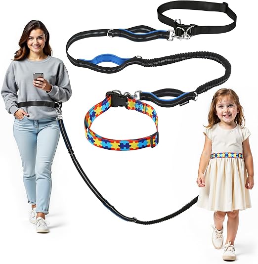 HOOMTREE Gilet et Ceinture de Sécurité Mains Libres avec 3 Poignées pour Enfants et Besoins Spécifiques