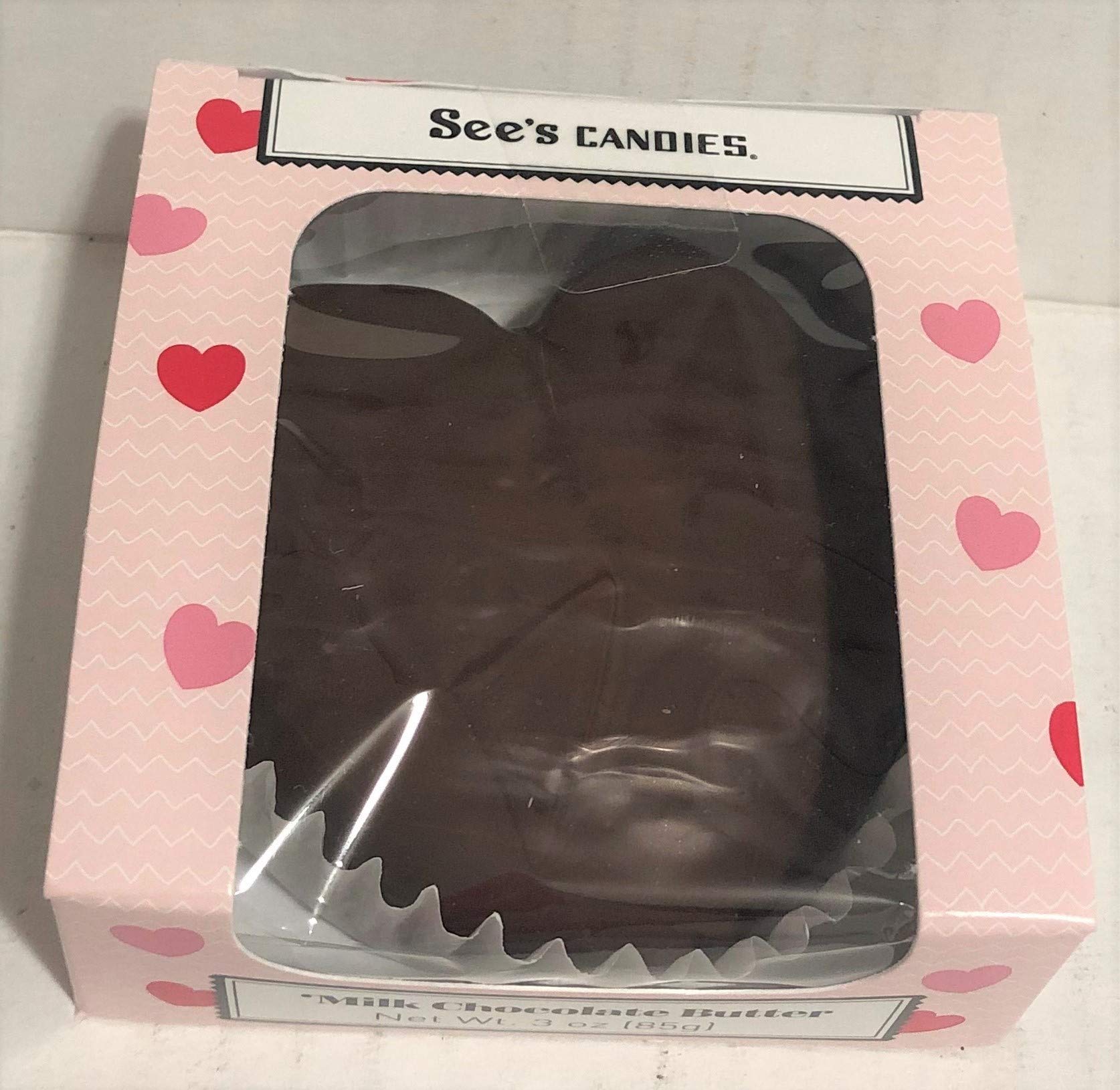 See's Candies 3 oz. Chocolate Butter w/Walnuts Heart