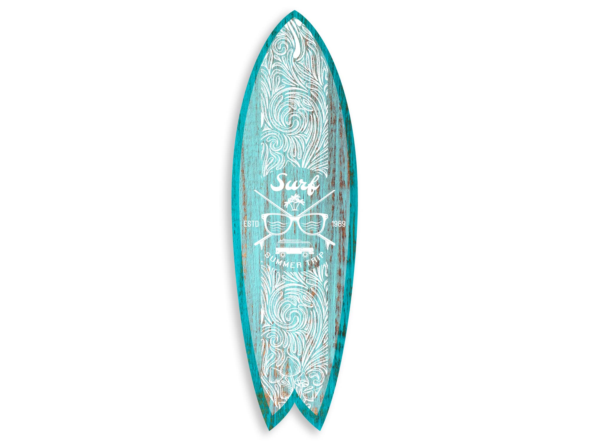 Planche de surf décorative,impression sur alu dibond, live love surf