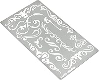 Vista 2 de Aleks Melnyk No.4 Plantilla de diario de metal, quema de madera, flores y vides, adorno, vintage, patrones de plantilla, pirografía, grabado