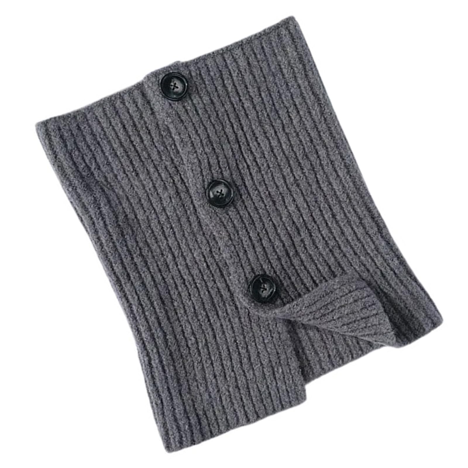 Fashionable Neck Scarf With Button Closure For Warmth And Styles Cold Weather Outdoor Activity Neck Gaiter Knitted Scarf