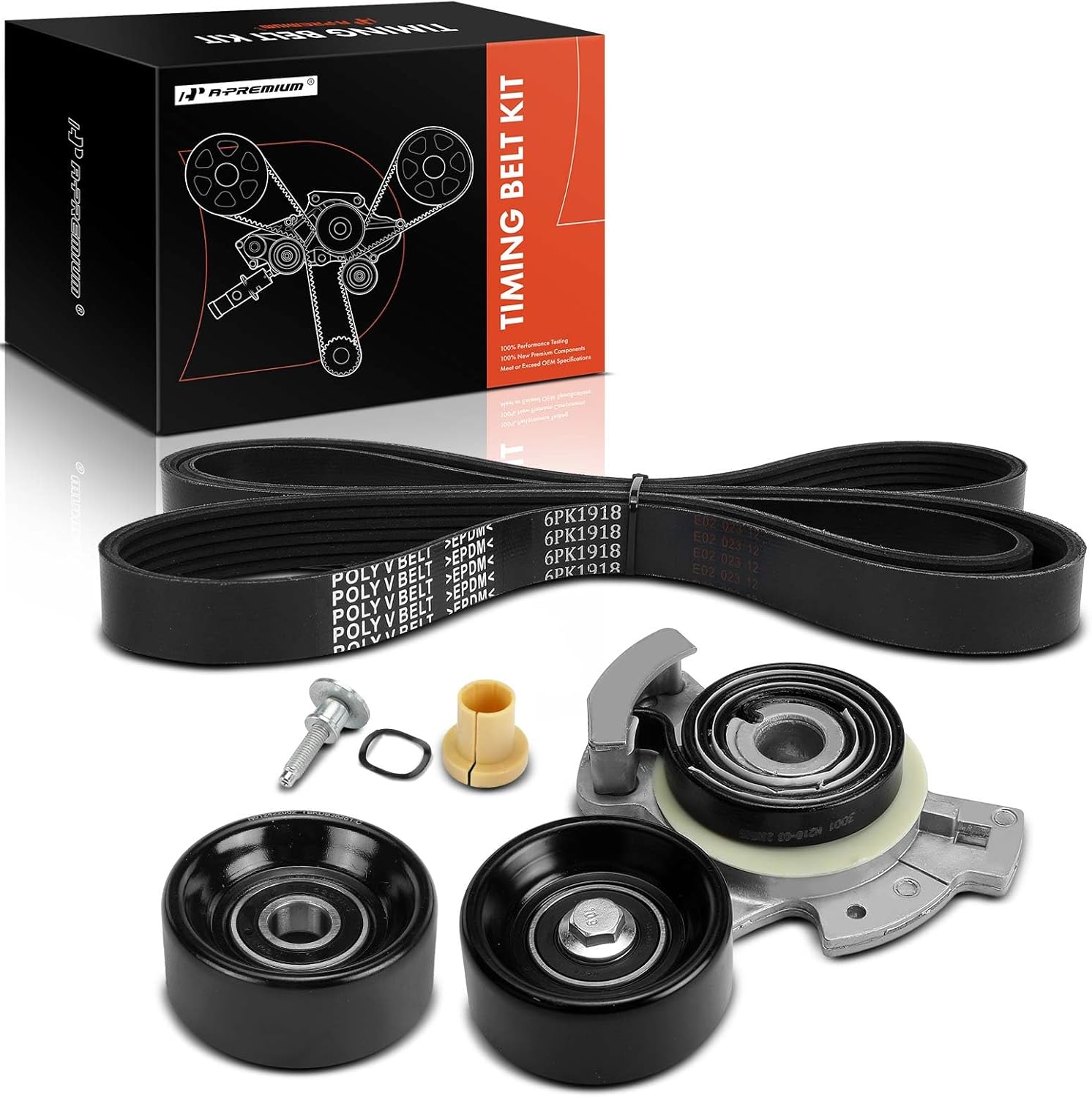 A-Premium Engine Serpentine Belt Drive Kit Compatible with Lincoln Continental 1995-2002 - 4.6L