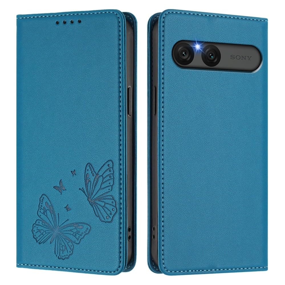 Étui Sony Xperia 1 VII anti-rayure : la solution avec rabat magnétique bleu