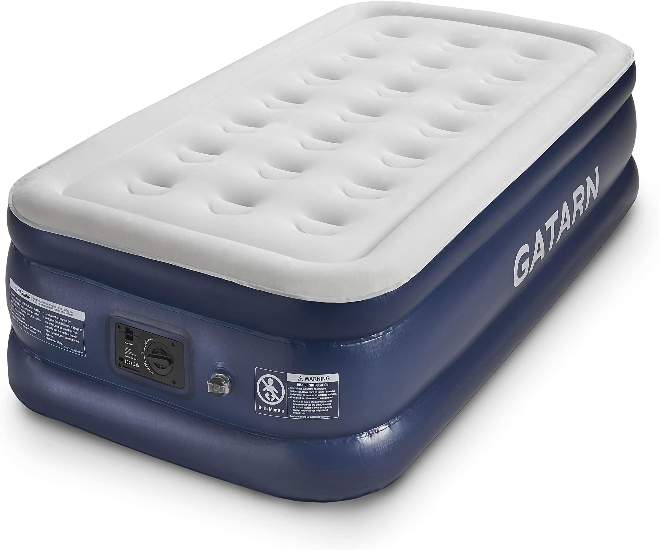 Gatarn Air Bed Single Size Airbed, Inflatable Air Mattress with Built