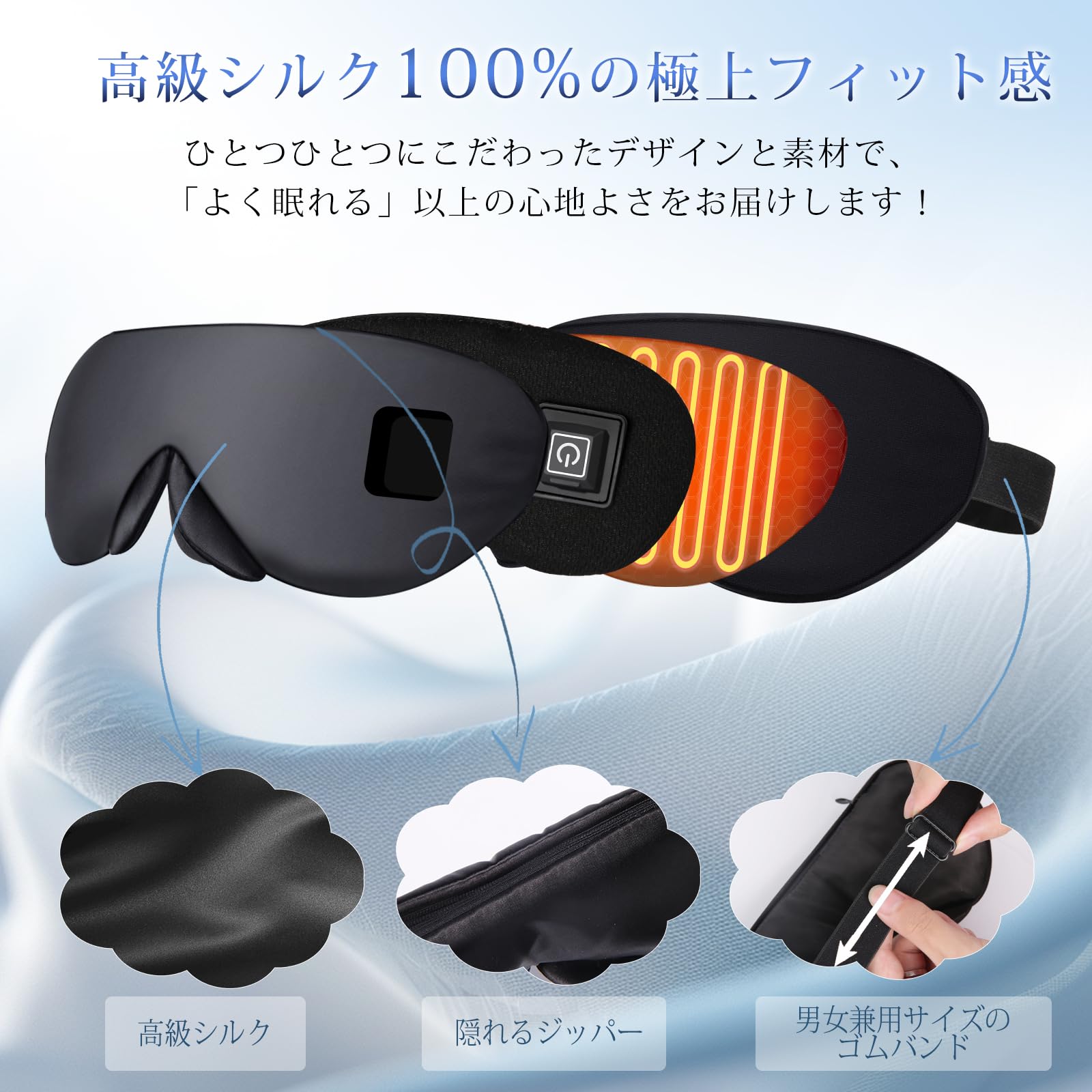 Amazon.co.jp: iNNZEE ホットアイマスク 冷却 USB電熱式 温冷両用 アイ