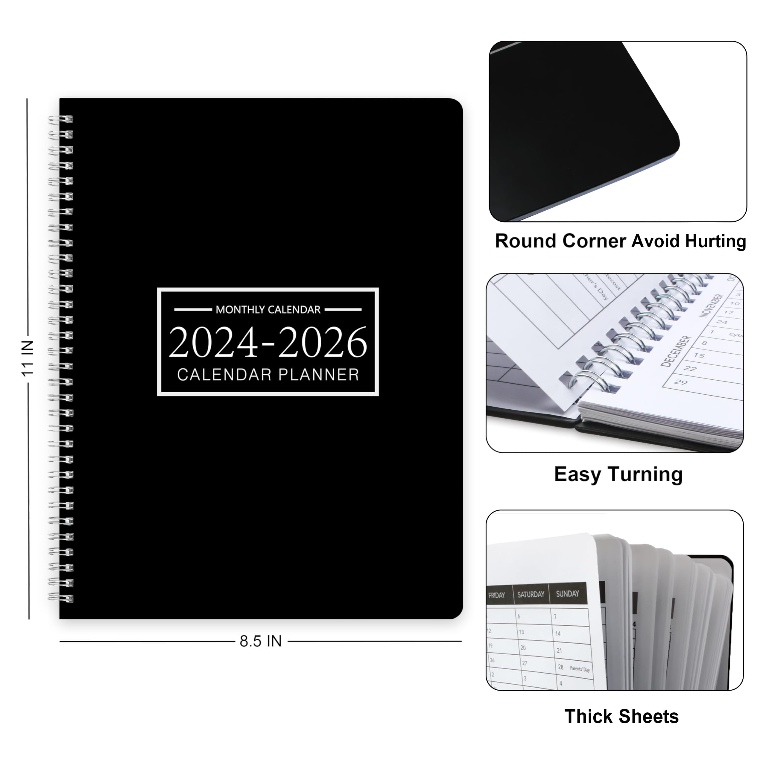 Monthly Planner, 24 Months Calendar Planner, Jul 2024 Jun 2026