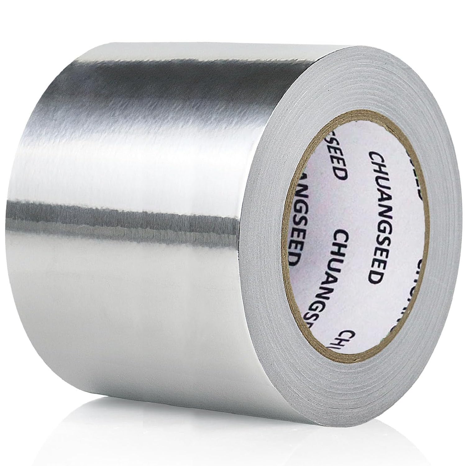 CHUANGSEED 1 Roll Aluminum Foil tape 100mm x 50m Aluminium Foil Tape for home Heating Duct Repair, HVAC Use