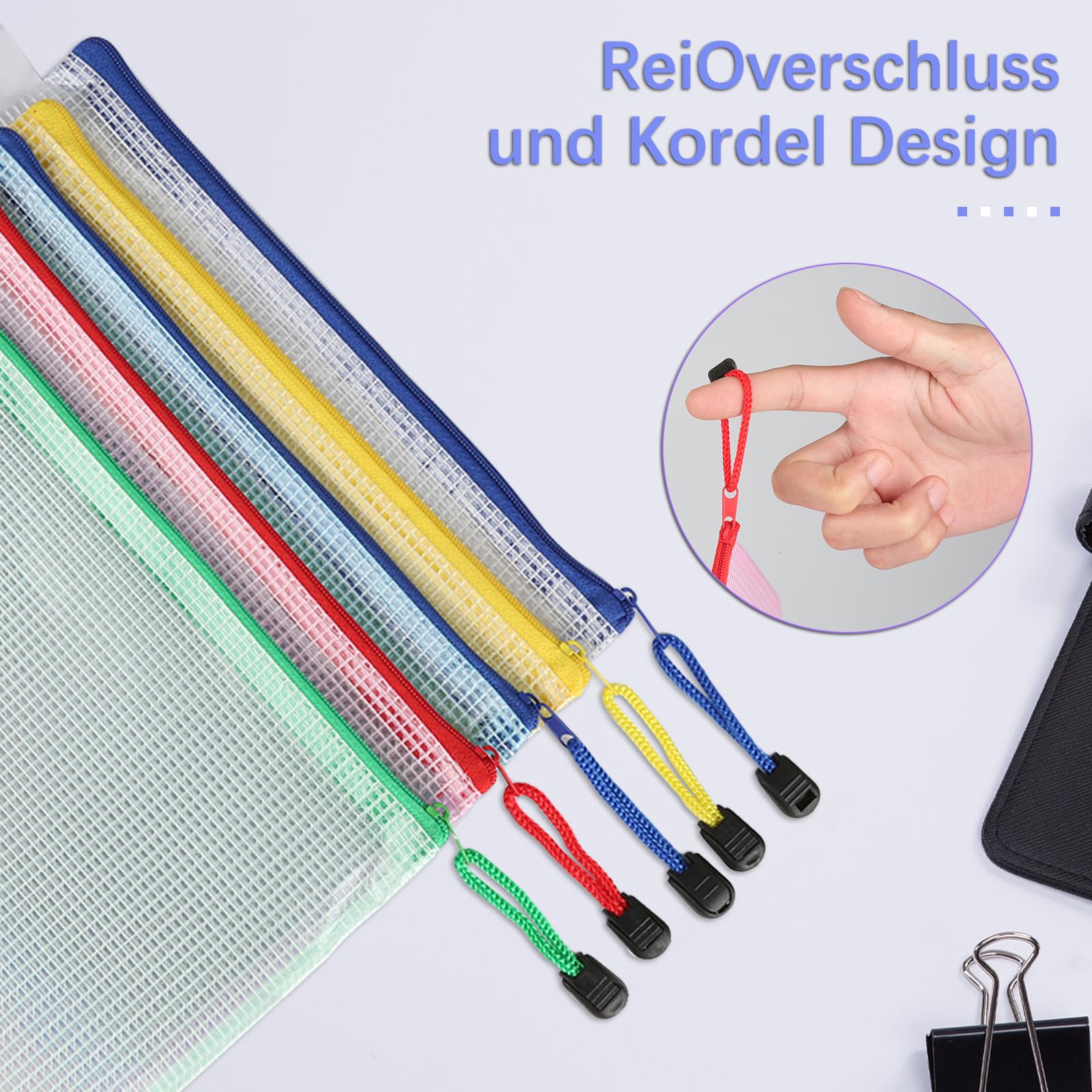 Bolsas Almacenamiento Oficina Bolsas De Archivo Con Cremallera - Pack De 8 Tamaños A4, B5, A5, A6 Impermeables Organización Documentos Impermeable