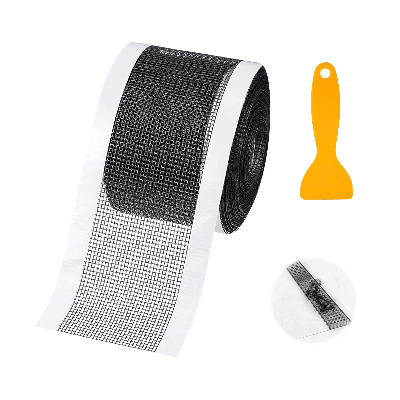 Ctdmj Hair Sticker For Shower Drain 7Cm*10M, Shower Drain Hair Catcher For Shower Mesh With Shovel, Shower Hair Catcher, Sink Strainer Floor Drain Stickers For Bathroom Bathtub And Kitchen
