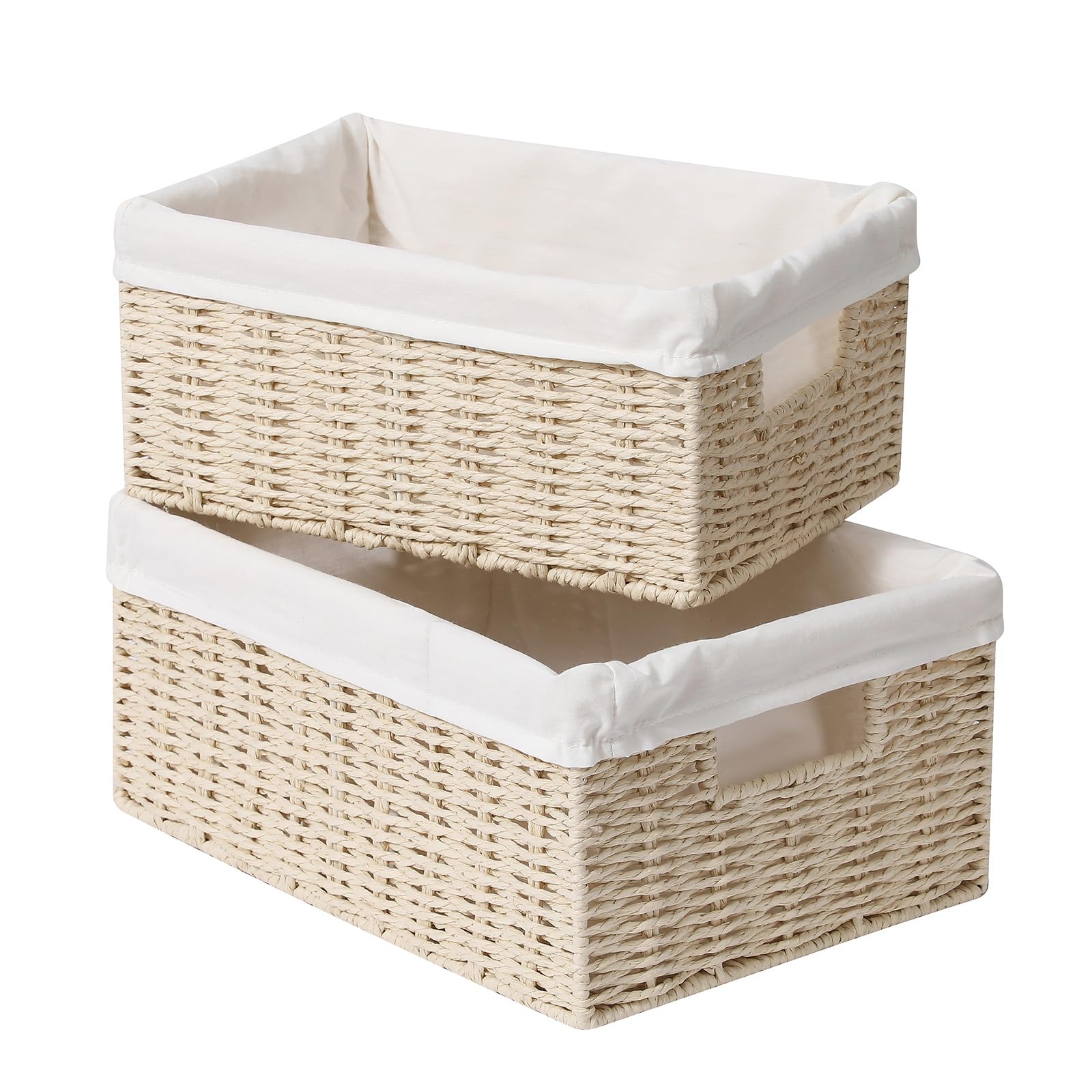 Paper Rope Storage Amazon.com: JCUKHA Round Paper Rope Storage Baskets, Rectangular Wicker ...