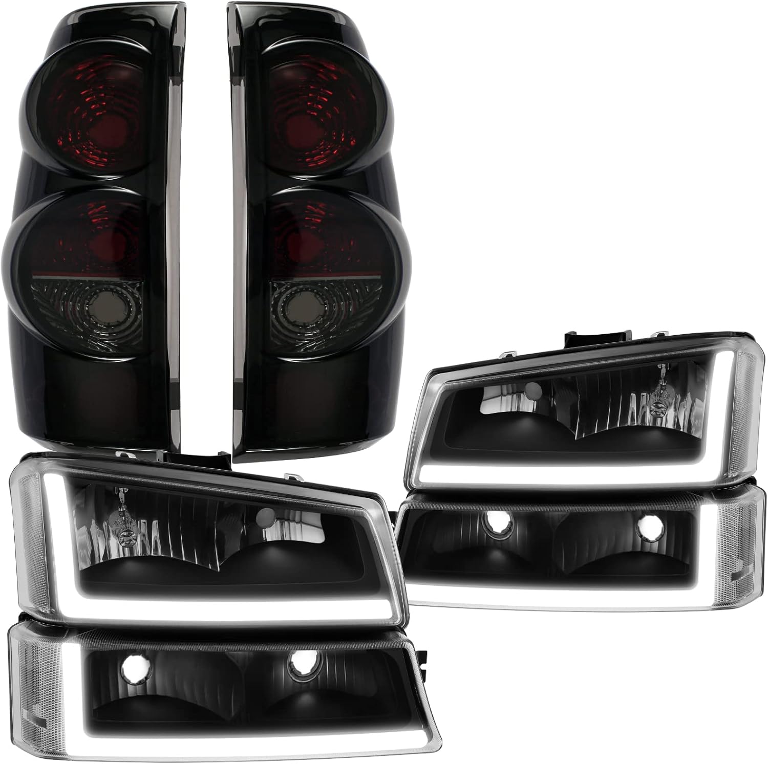 GORWARE Tail Lights& Headlights Assembly Compatible with