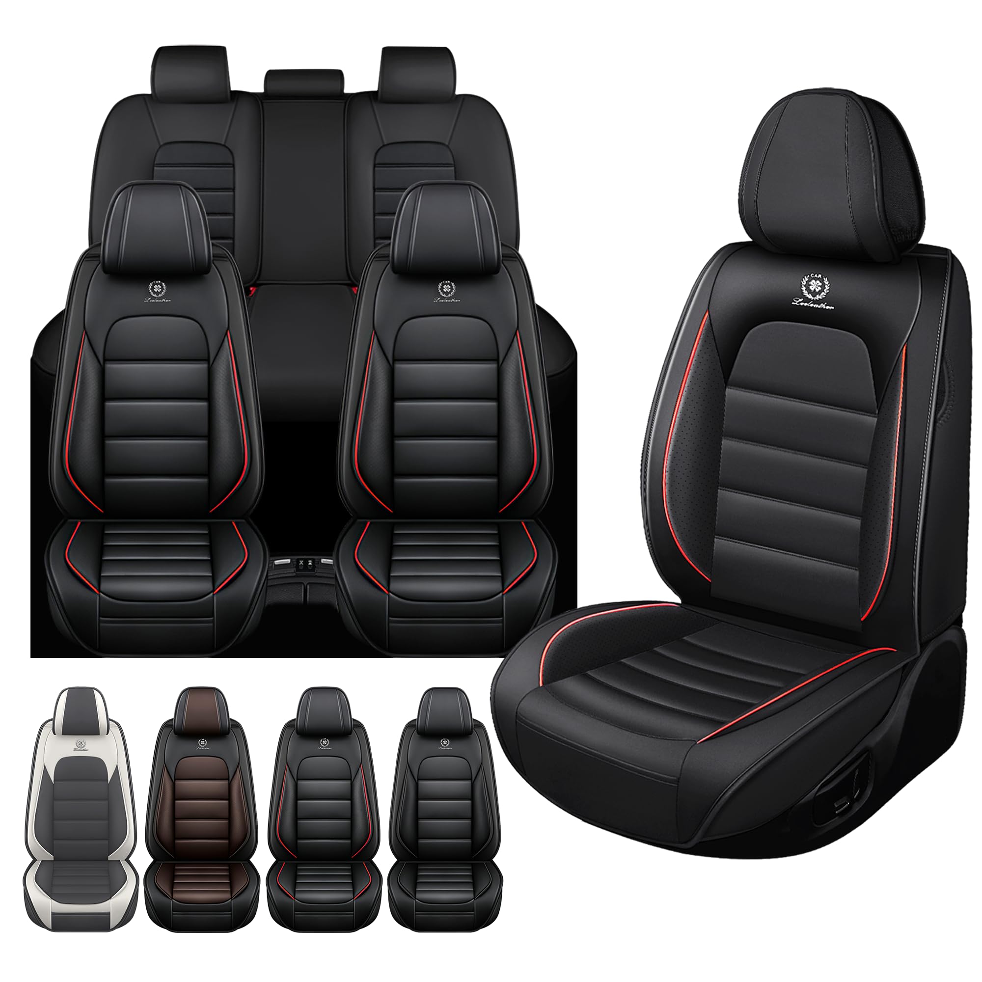 Car Seat Cover Fit for Ford Escape 2005-2024 Waterproof Seat Covers Nappa Faux Leather Breathable and Comfortable Car