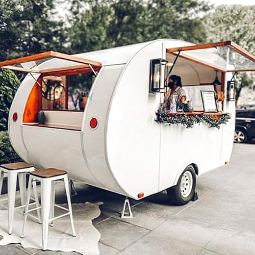 Mobile Food Truck Fully Equipped with Commercial Kitchen, Concession Trailer, Large Windows Perfect for Street Vendors, Pop-Up Restaurants, and Beachside Snack Carts for Sale