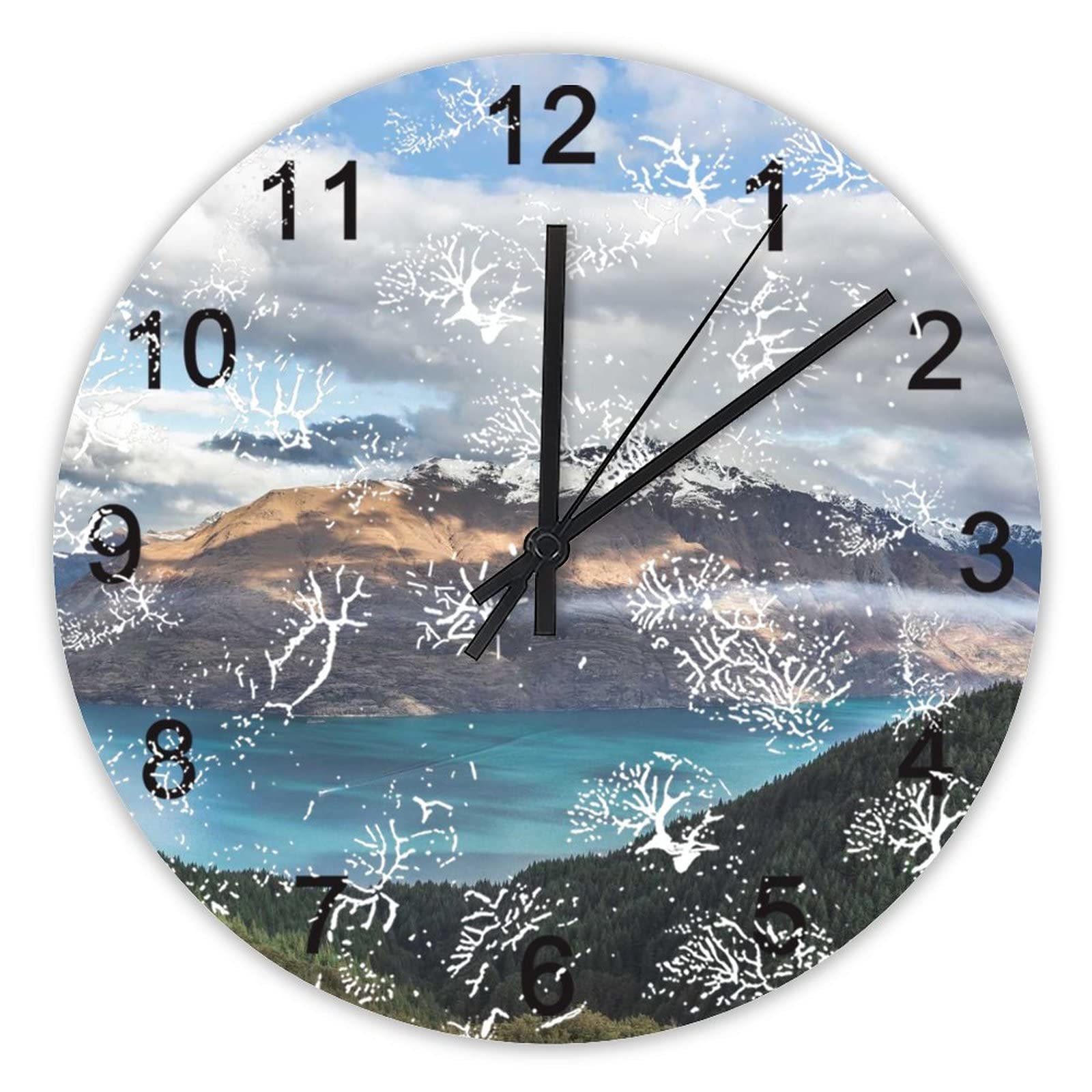 Horloge murale silencieuse sans tic-tac décoration cuisine salon 40cm